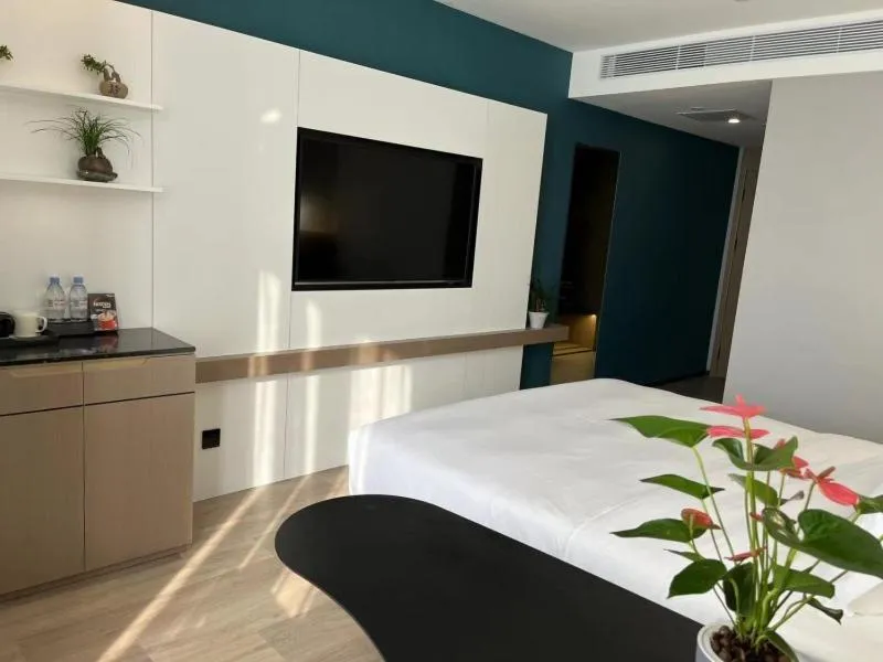 Bed in GreenTree Eastern Hotel Yiwu International Trade City