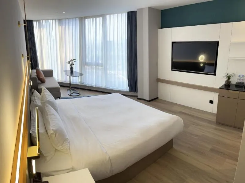 Bed in GreenTree Eastern Hotel Yiwu International Trade City