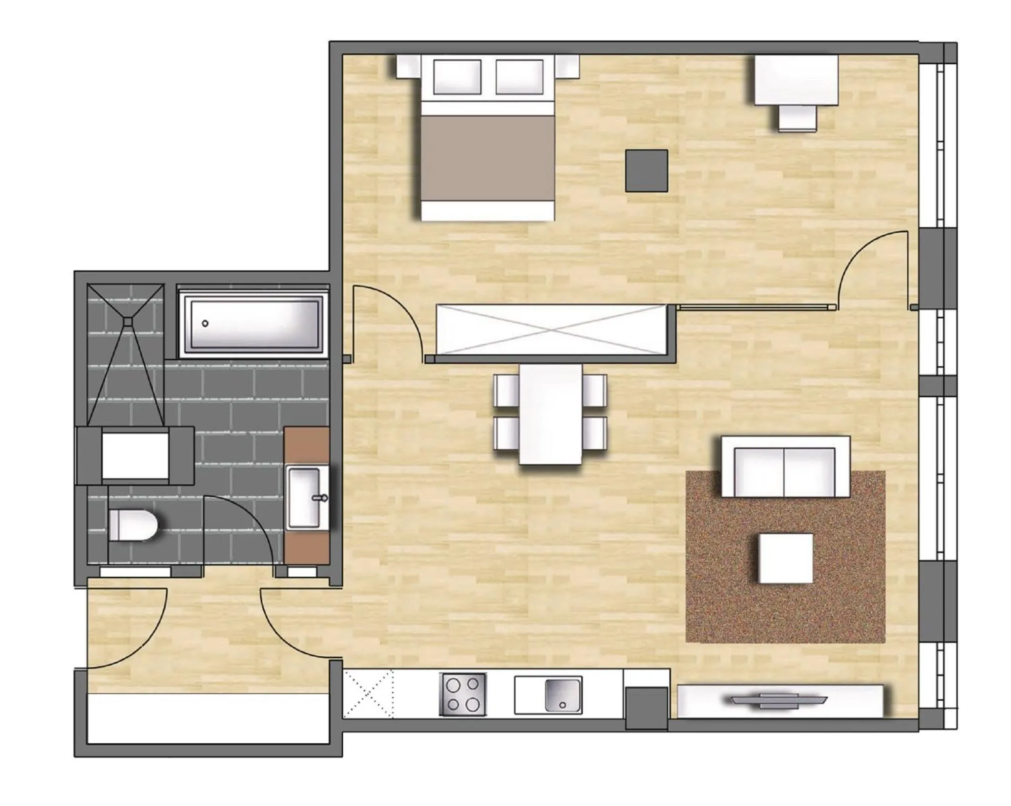 Floor plan in Business Suiten
