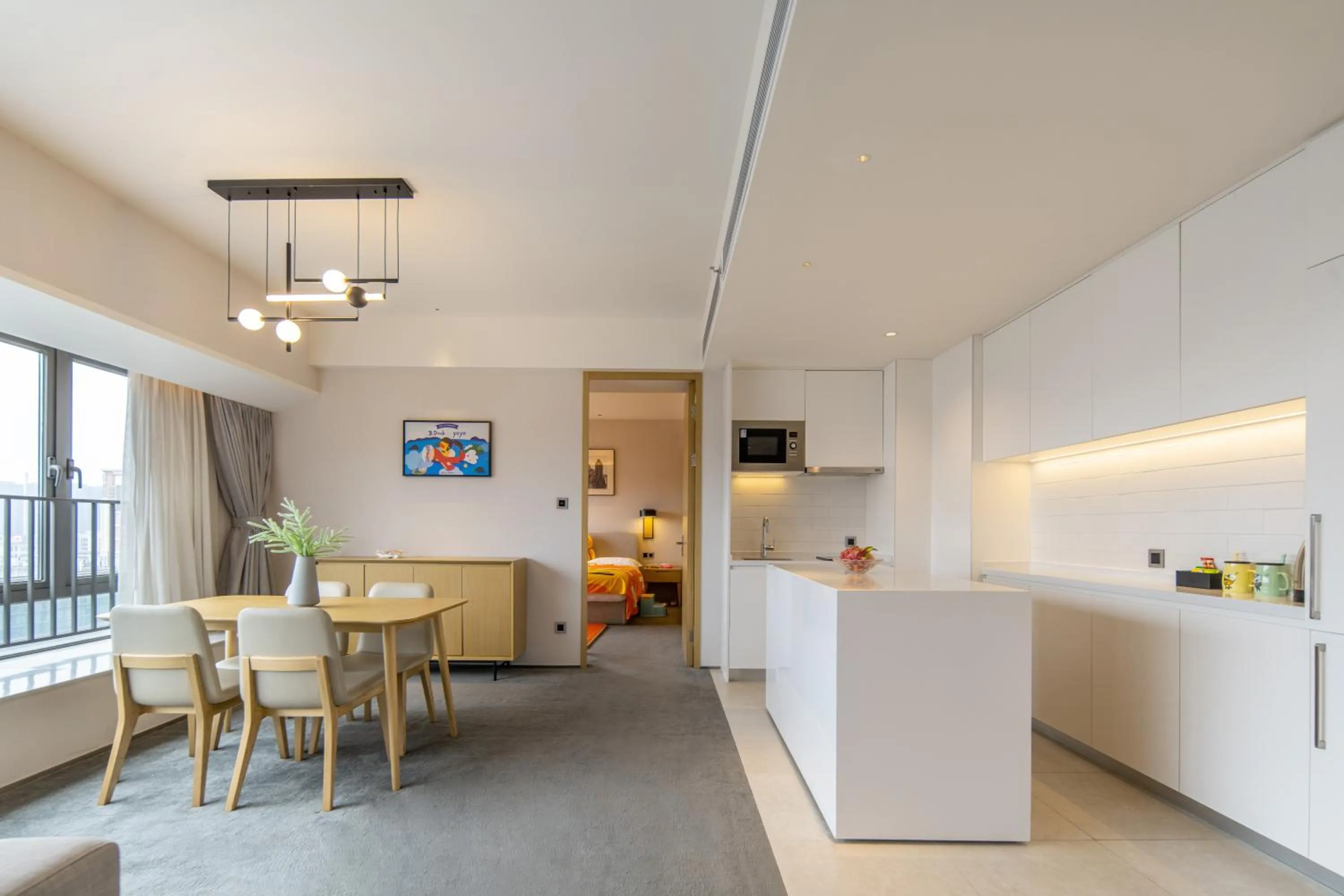 Kitchen or kitchenette in Keypai Hotel