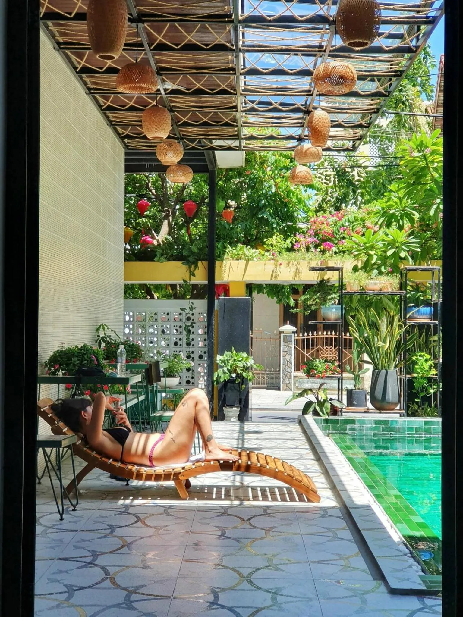 sunbed in Villa De Pi's Hoi An