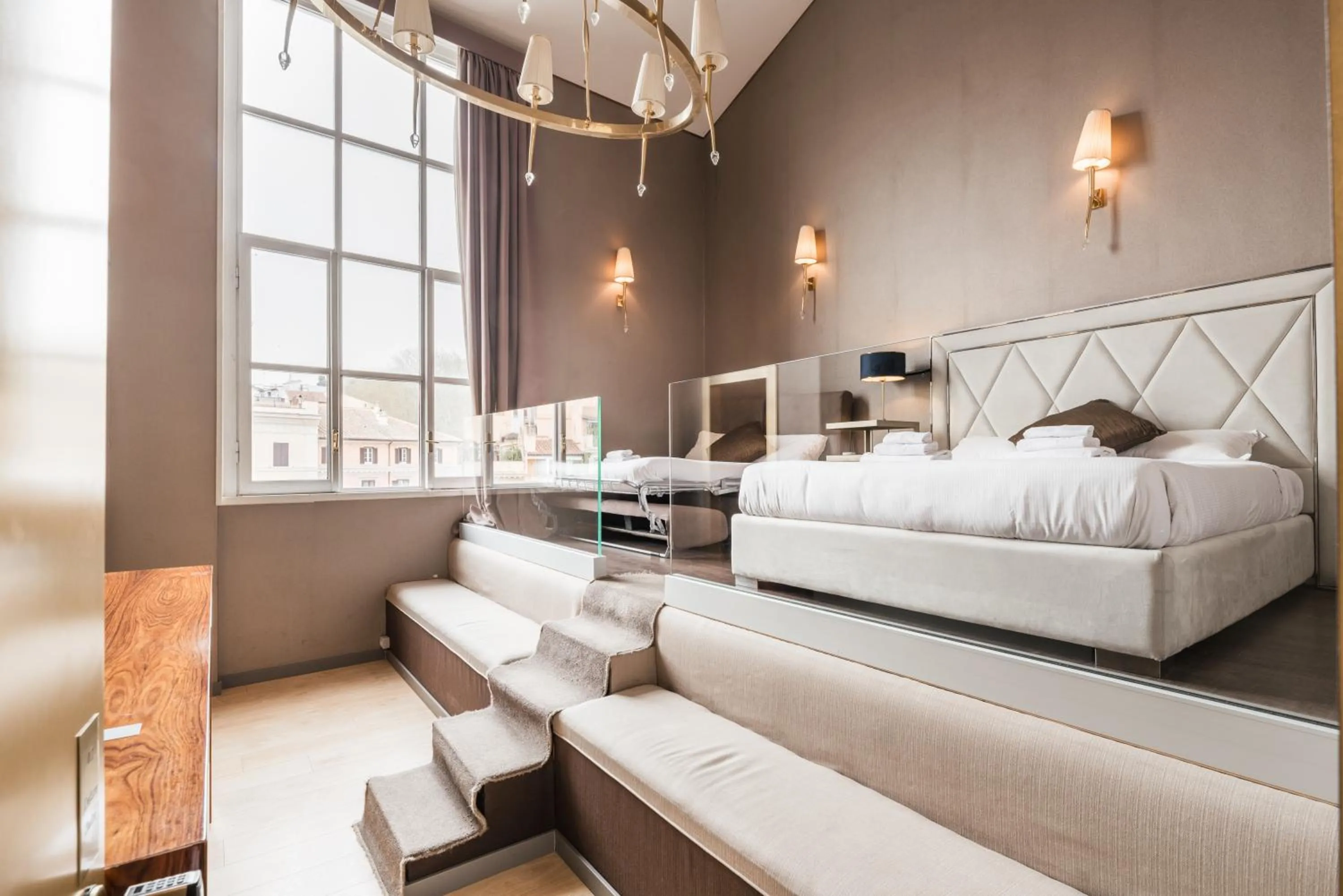 Bed in Penthouse Suite Rome - Private Suites