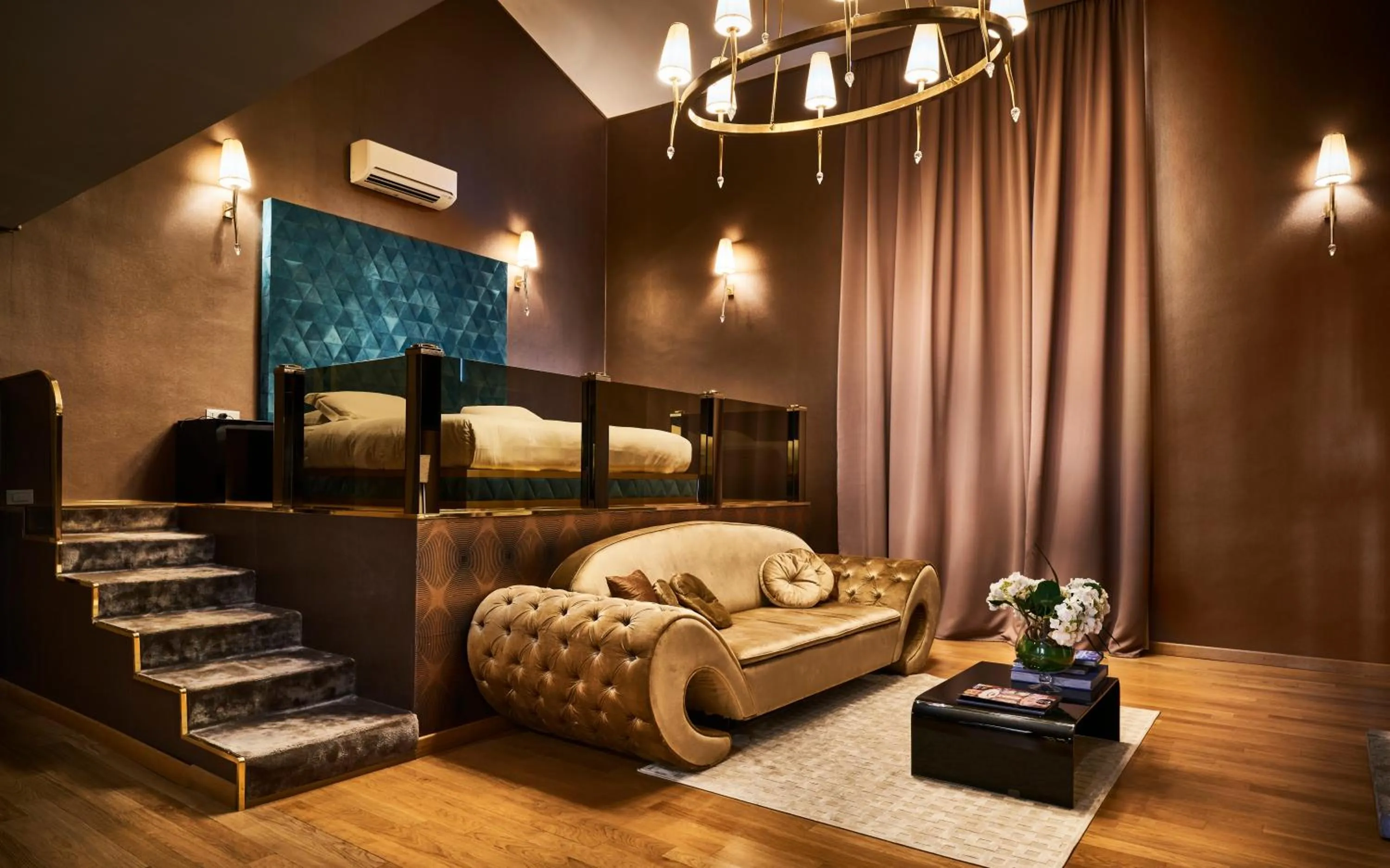 Bed in Penthouse Suite Rome - Private Suites