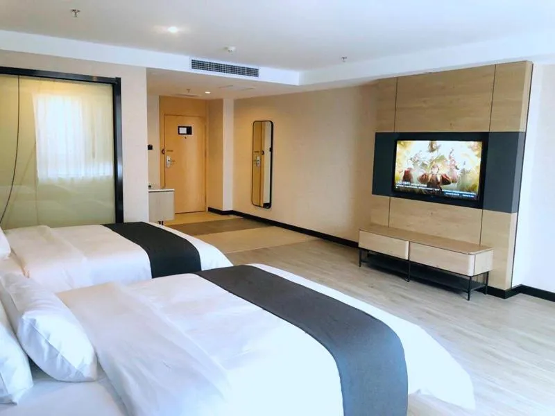 Bed in Thank Inn Plus Jiaozuo Mengzhou Sangpo Times New Town