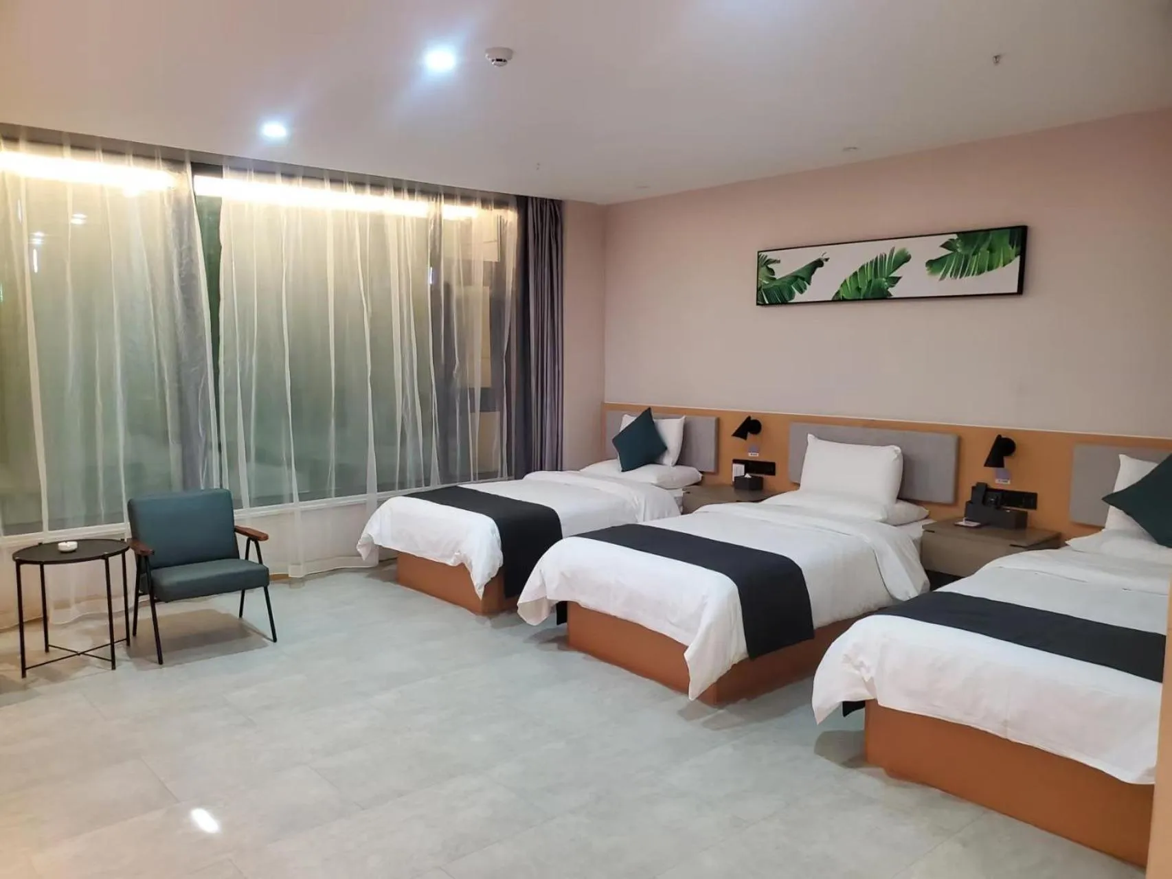Bed in Thank Inn Plus Baotou Kundulun District University of Science and Technology
