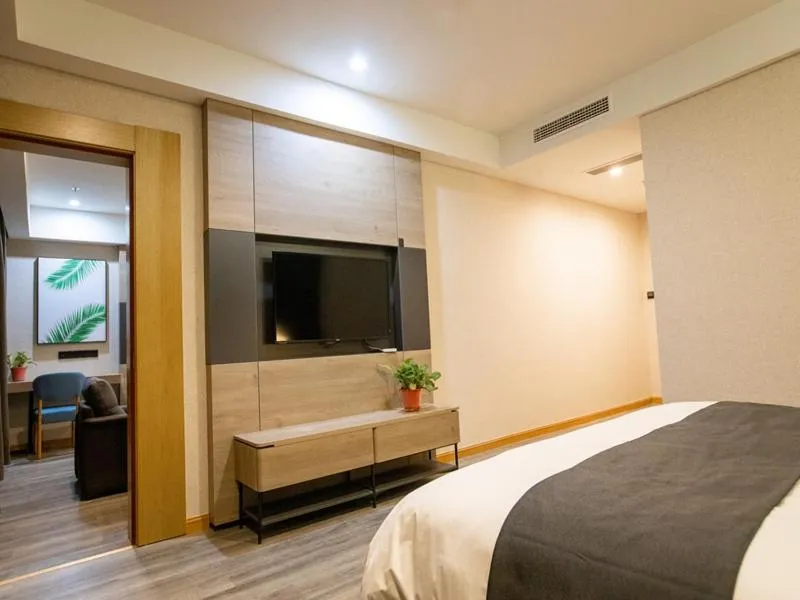 Bed in Thank Inn Plus Jining Wenshang Baoxiang Temple