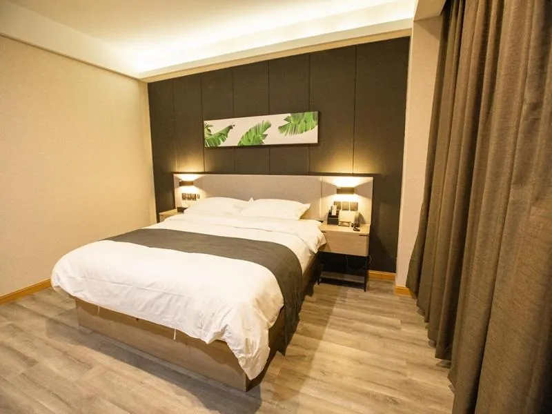 Bed in Thank Inn Plus Jining Wenshang Baoxiang Temple