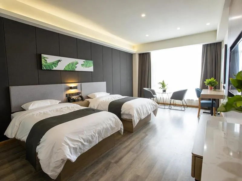 Bed in Thank Inn Plus Jining Wenshang Baoxiang Temple