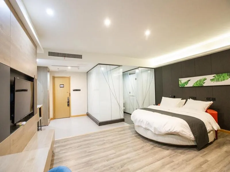 Bed in Thank Inn Plus Jining Wenshang Baoxiang Temple