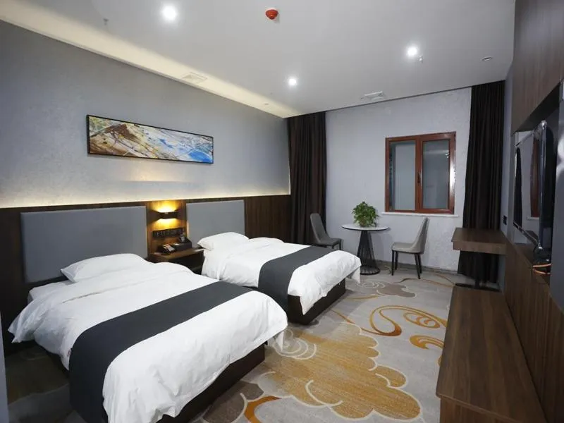 Bed in Thank Inn Plus Jining Wenshang Baoxiang Temple