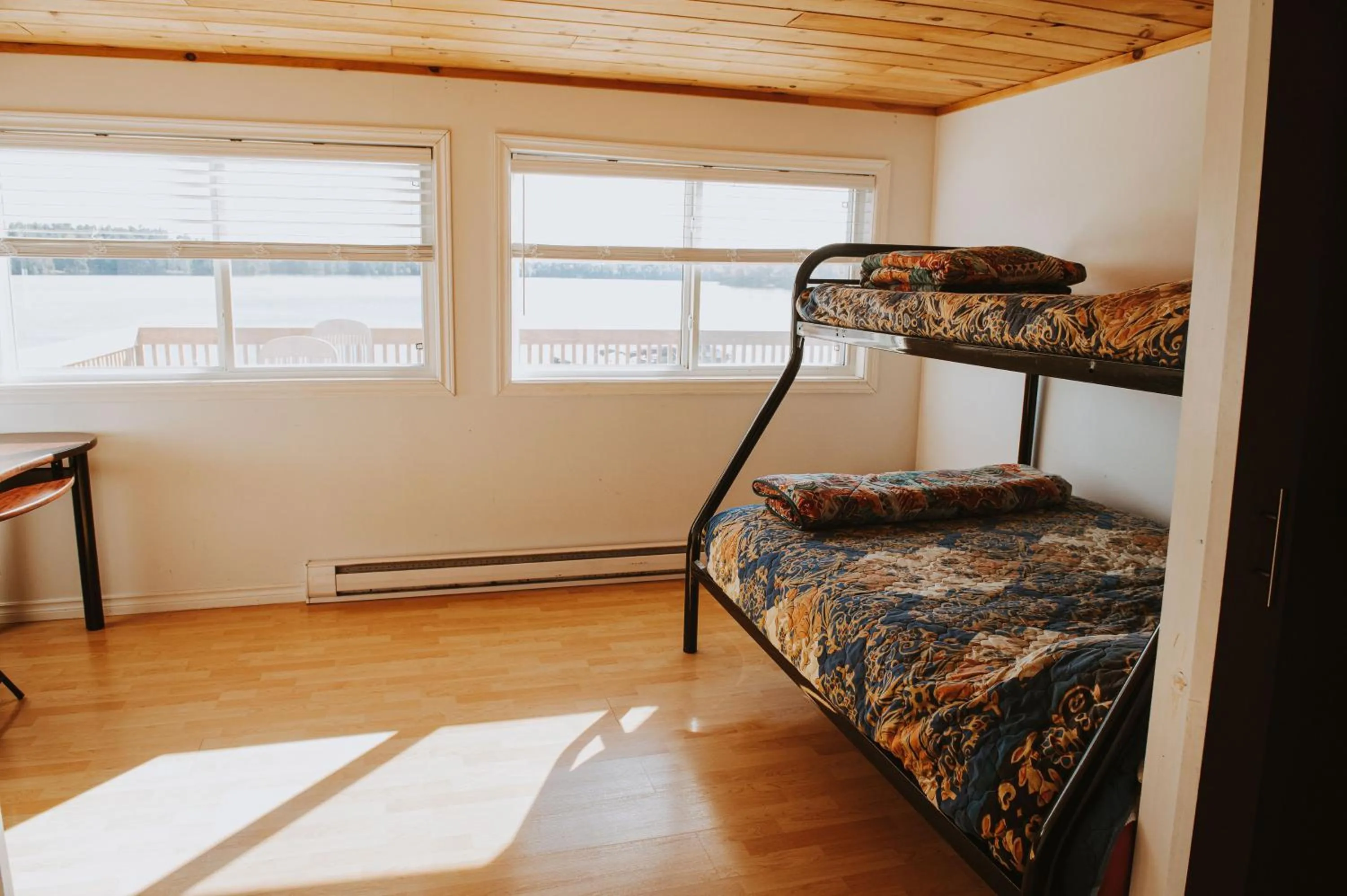 Bed in Lang Lake Resort