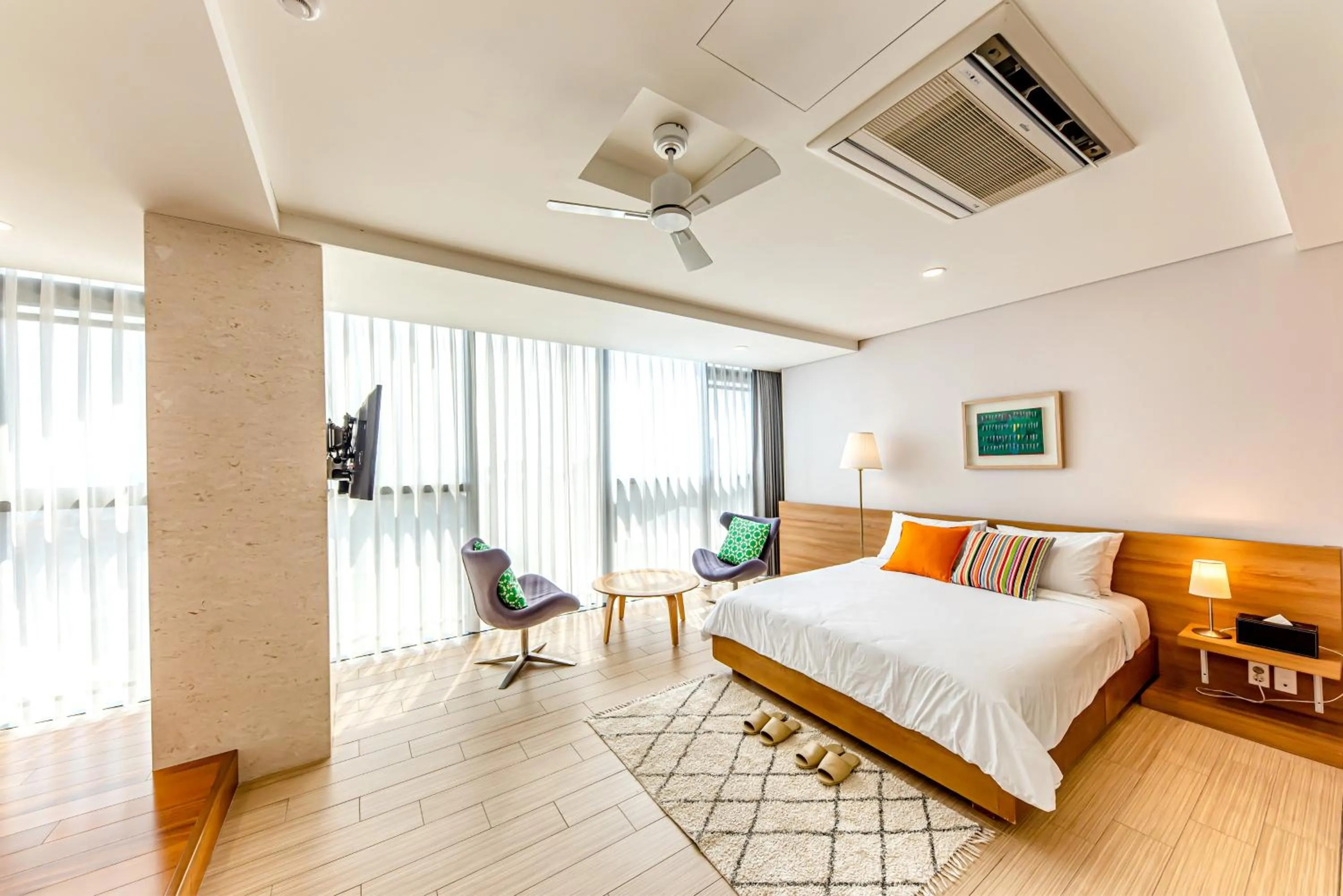 Bed in Jeju Bom stay & Art Gallery