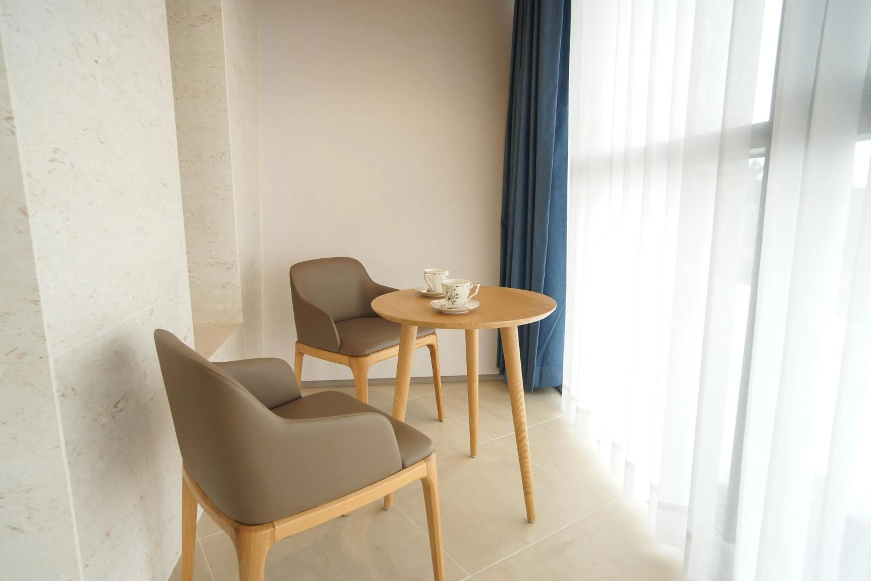 Seating area in Jeju Bom stay & Art Gallery