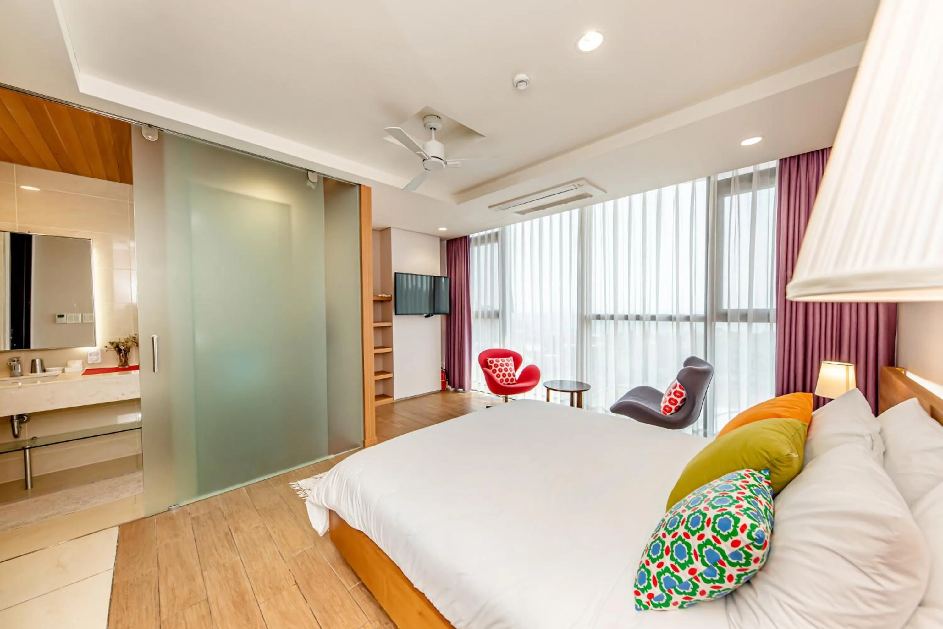 Bed in Jeju Bom stay & Art Gallery