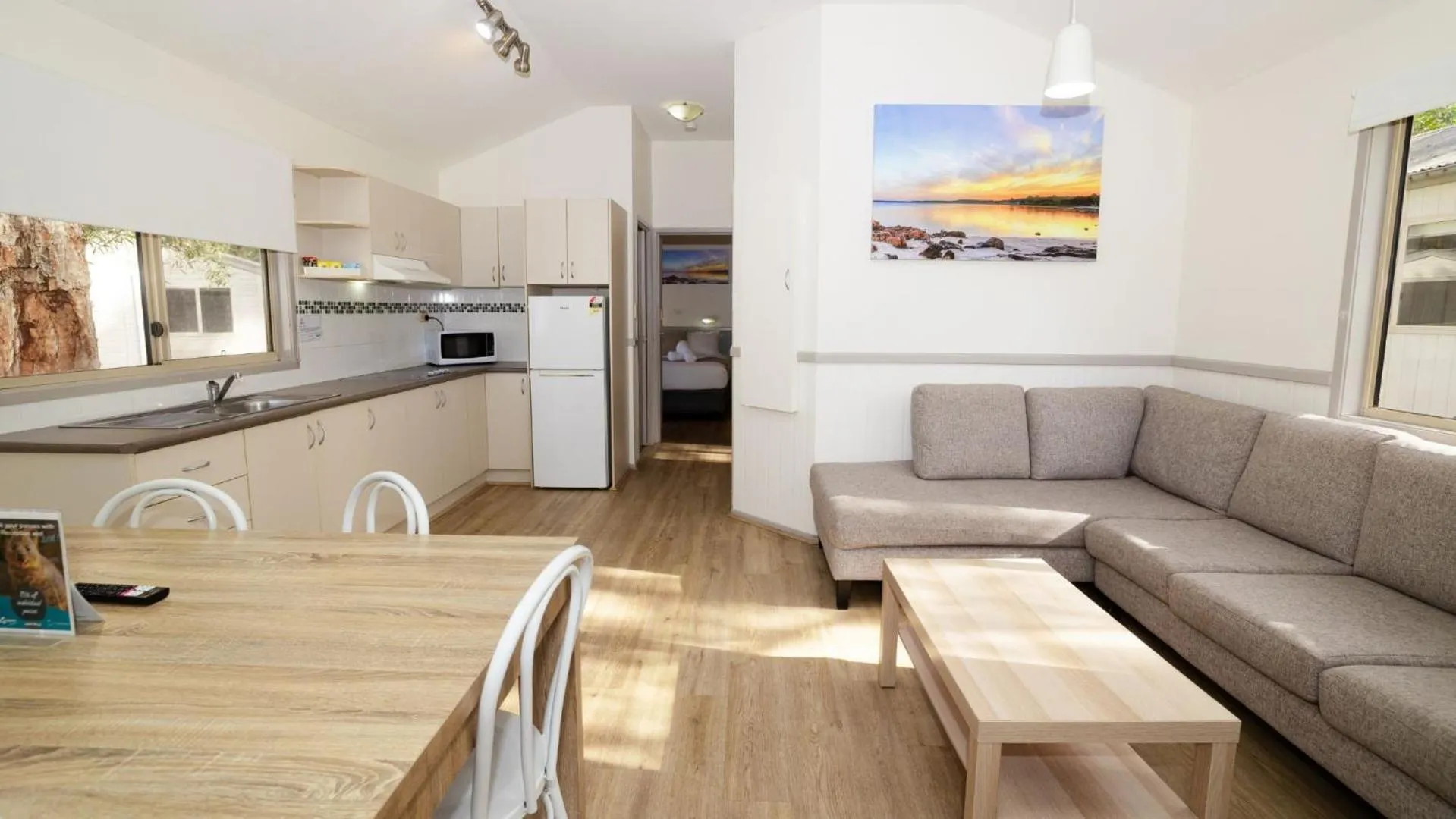 Living room in Koala Shores Holiday Park