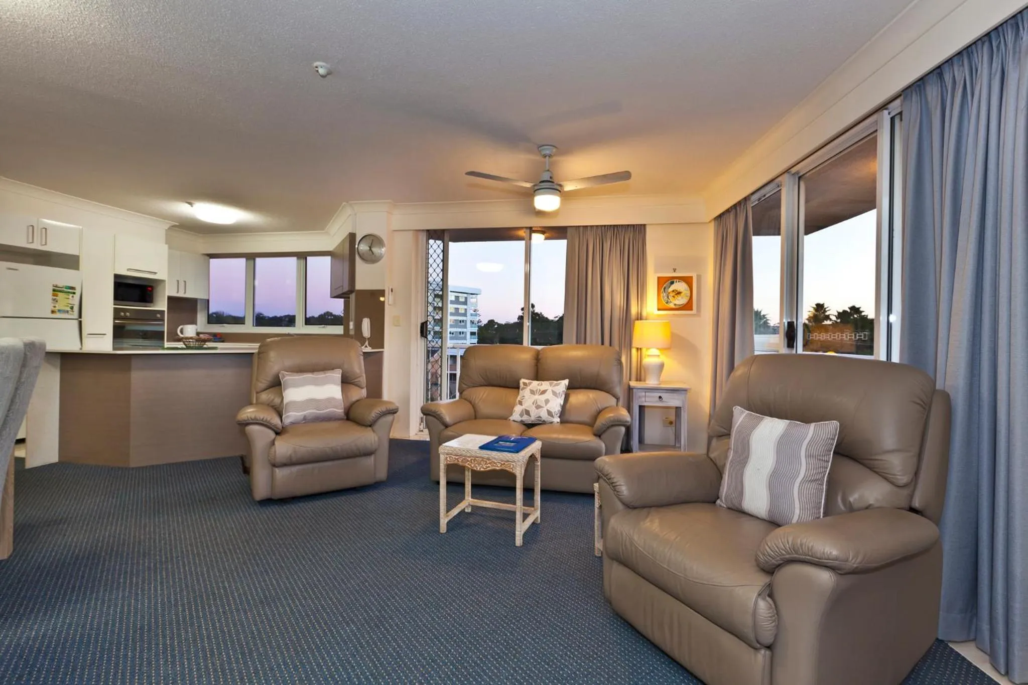 Living room in Meridian Tower Kirra Beach