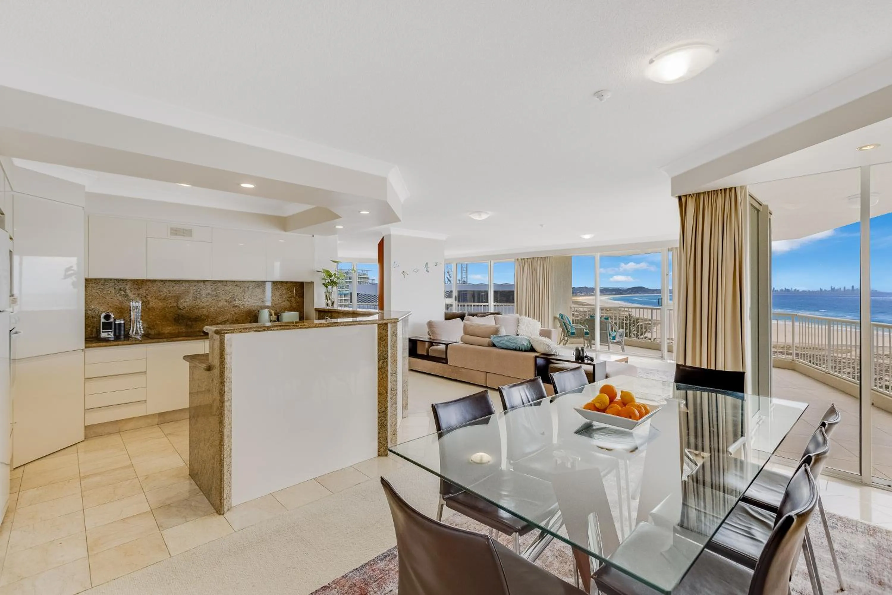 Kitchen or kitchenette in Meridian Tower Kirra Beach
