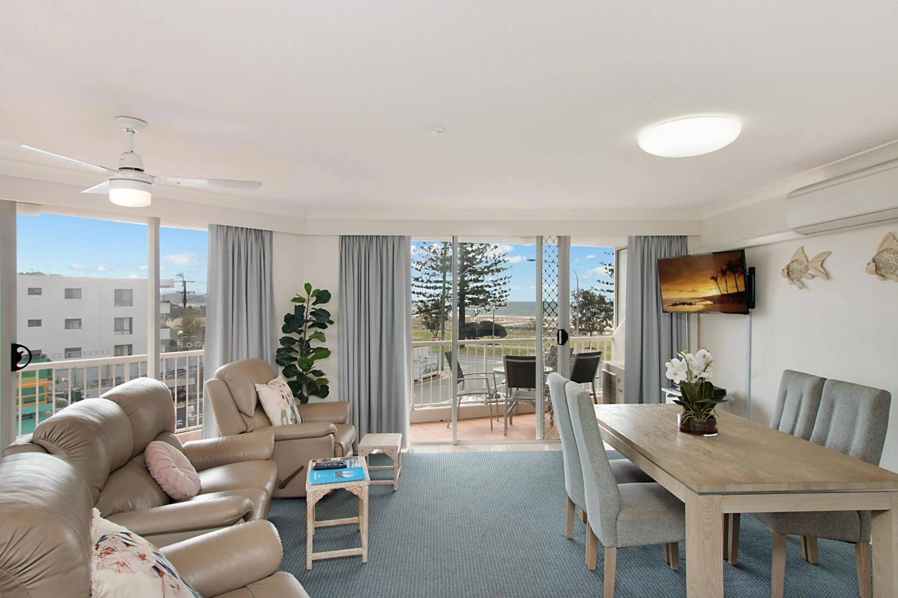 Living room in Meridian Tower Kirra Beach