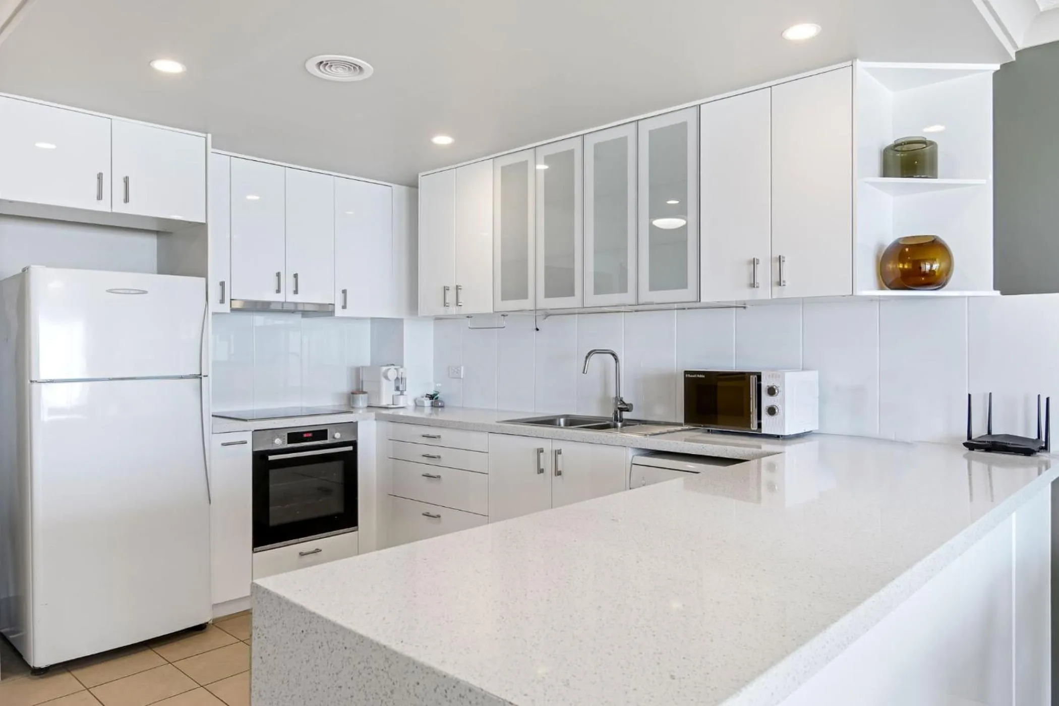 Kitchen or kitchenette in Meridian Tower Kirra Beach