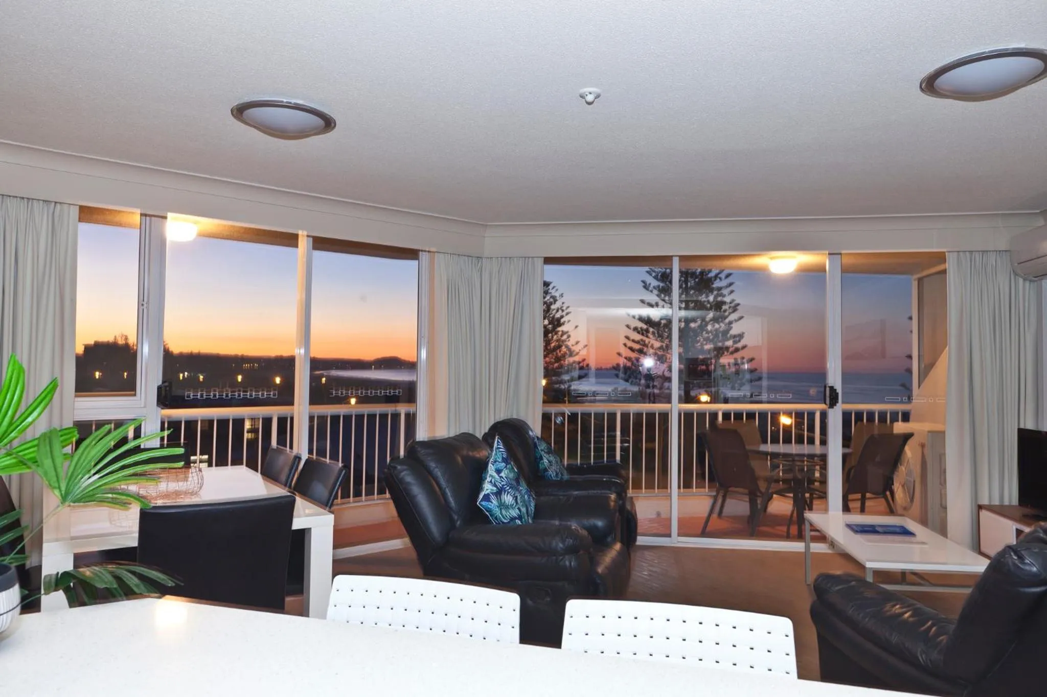 Seating area in Meridian Tower Kirra Beach
