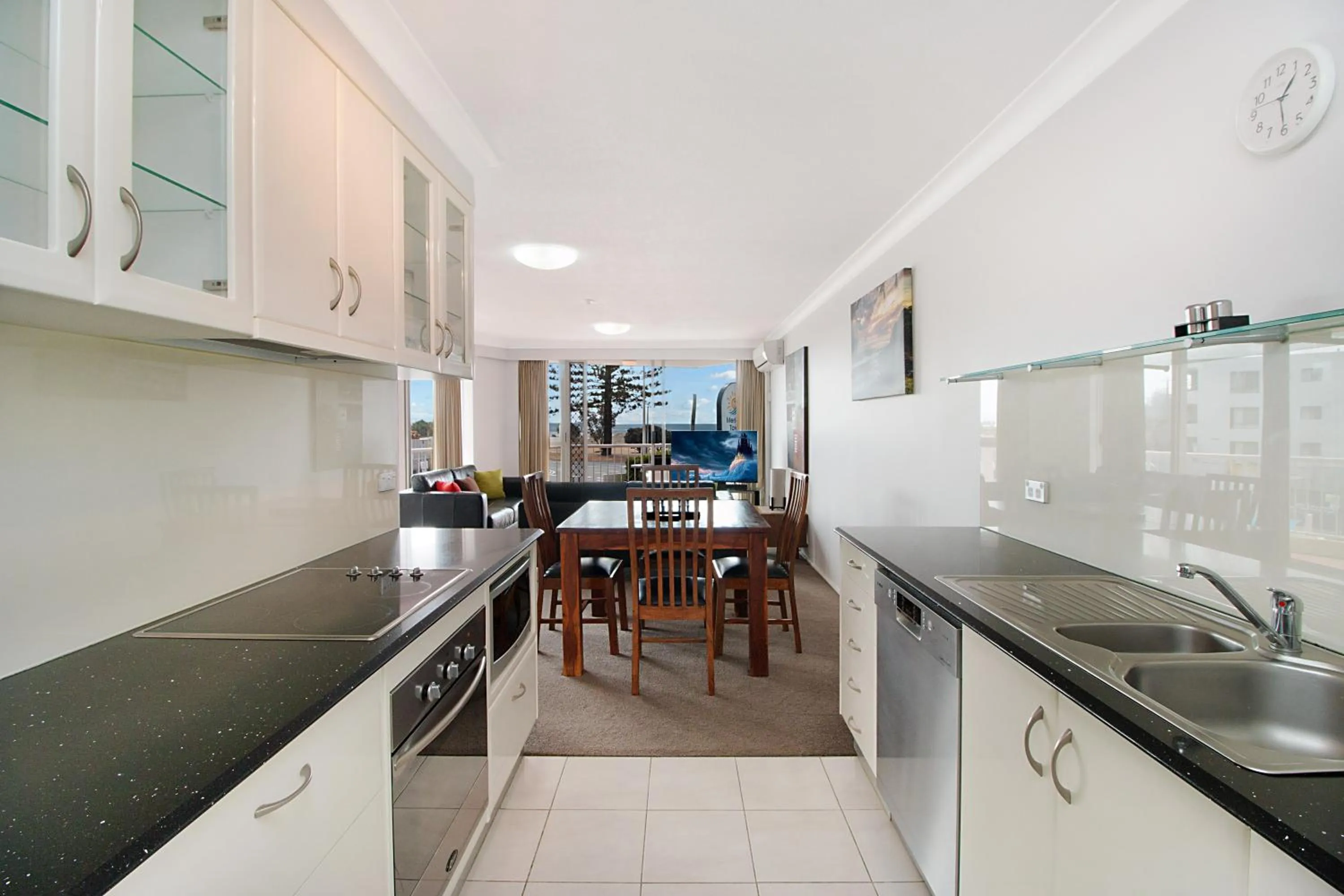 Kitchen or kitchenette in Meridian Tower Kirra Beach