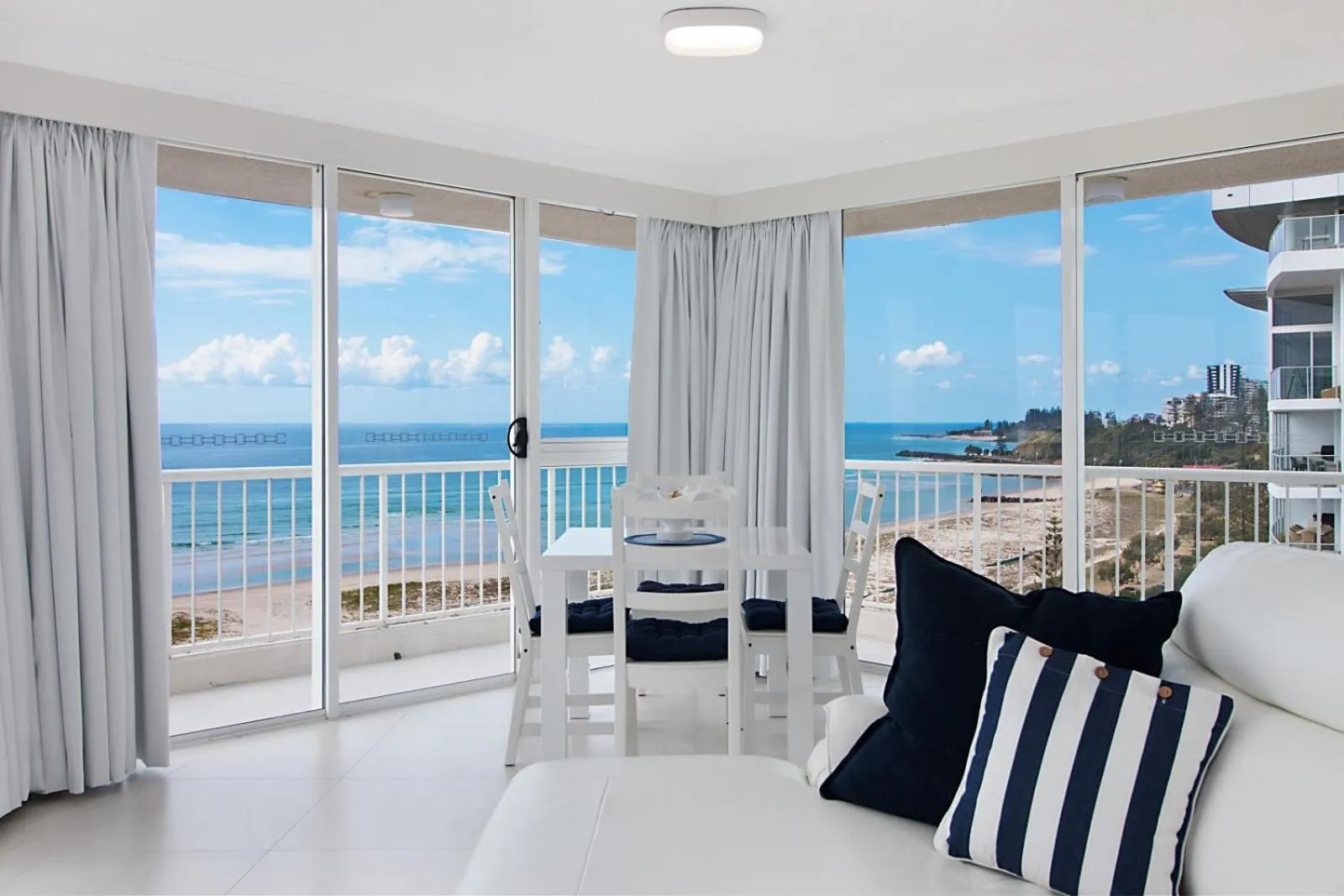 Living room in Meridian Tower Kirra Beach