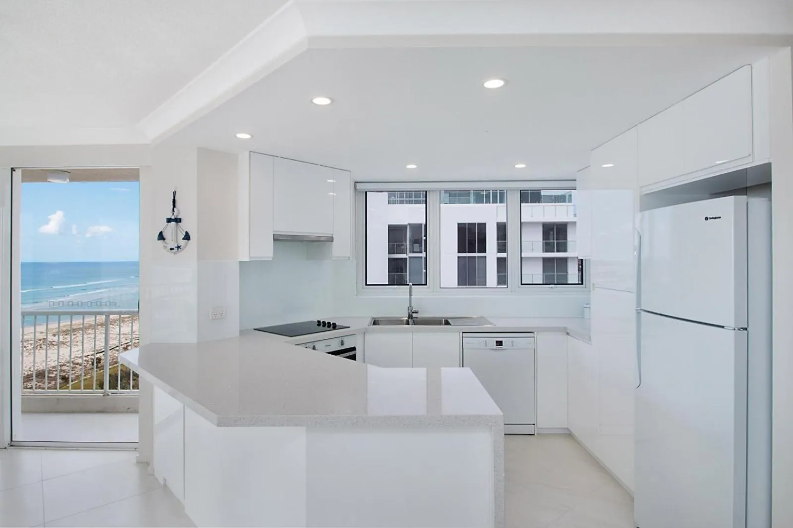 Kitchen or kitchenette in Meridian Tower Kirra Beach