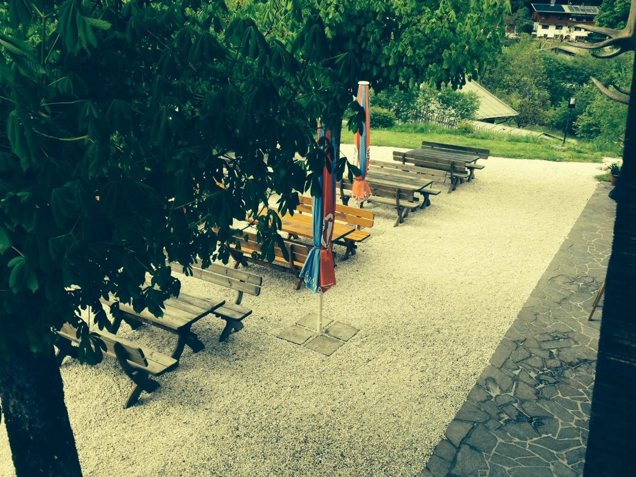 Patio in Wirtshaus und Pension Hocheck