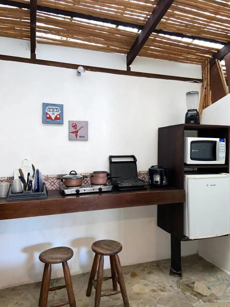 Kitchen or kitchenette in Pousada Maré Alta - MARESIAS