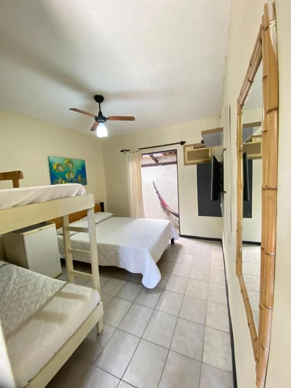 View (from property/room), Bed in Pousada Maré Alta - MARESIAS