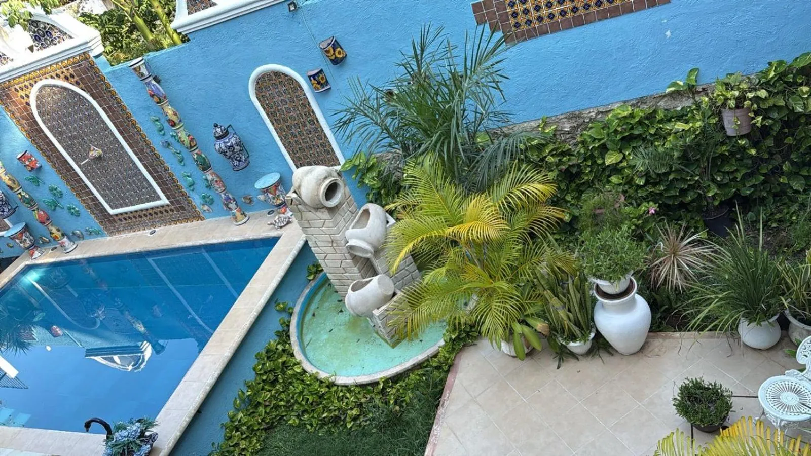 Pool view in Palacio Canton Hotel - Valladolid