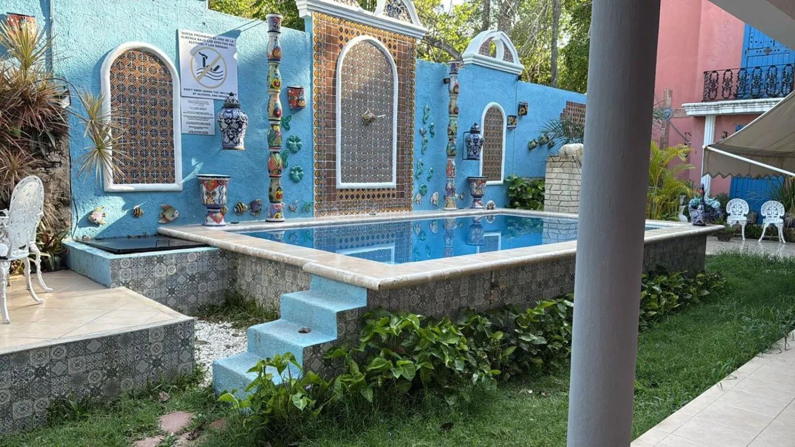 Pool view in Palacio Canton Hotel - Valladolid