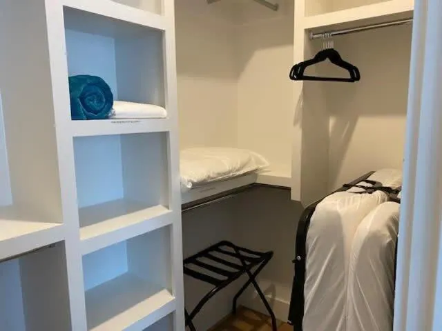 Bed in Custom Home Office Suite Game Room & Fire pit