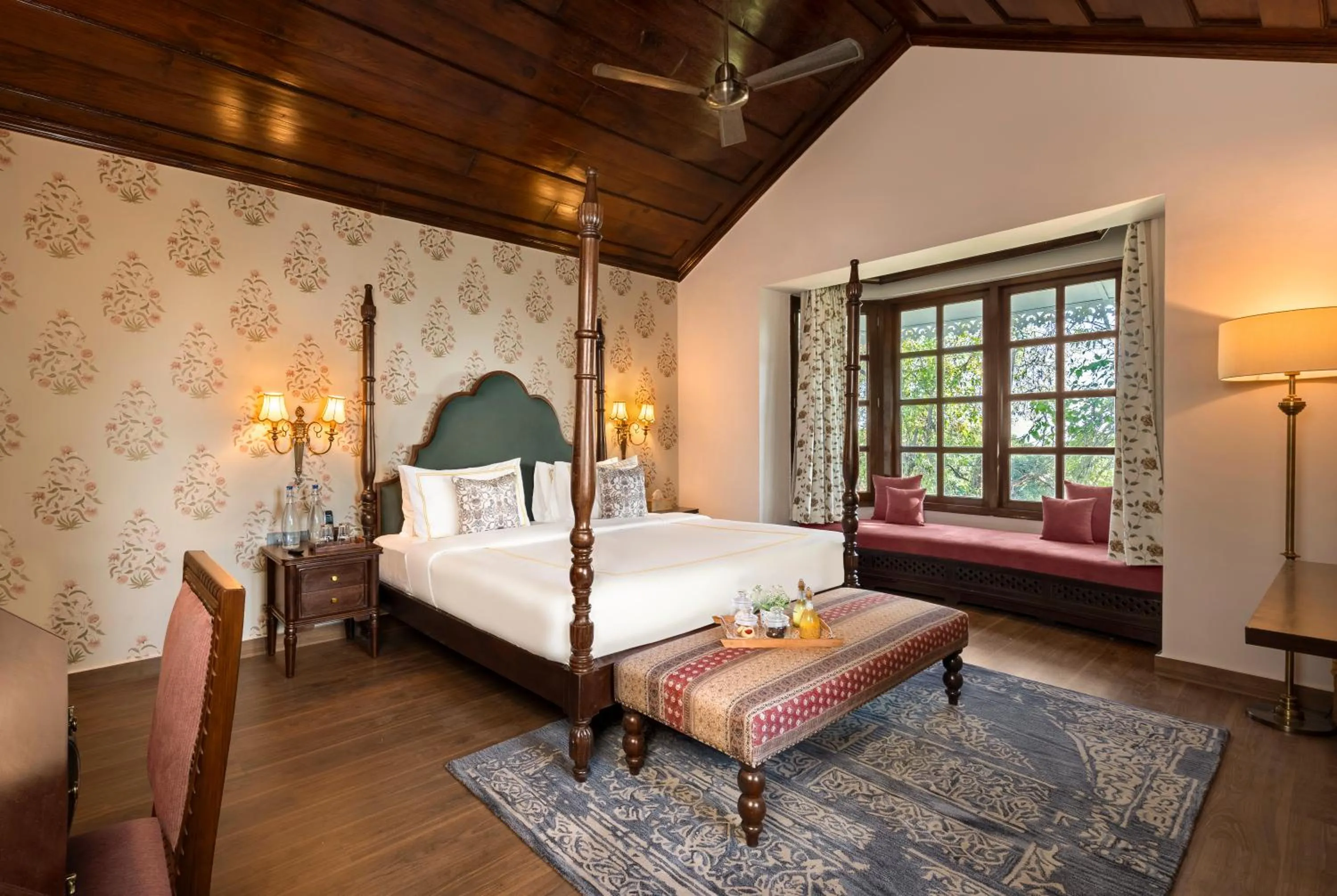 Photo of the whole room, Bed in Brij Anayra Dharamshala - A Himalayan Luxury Retreat