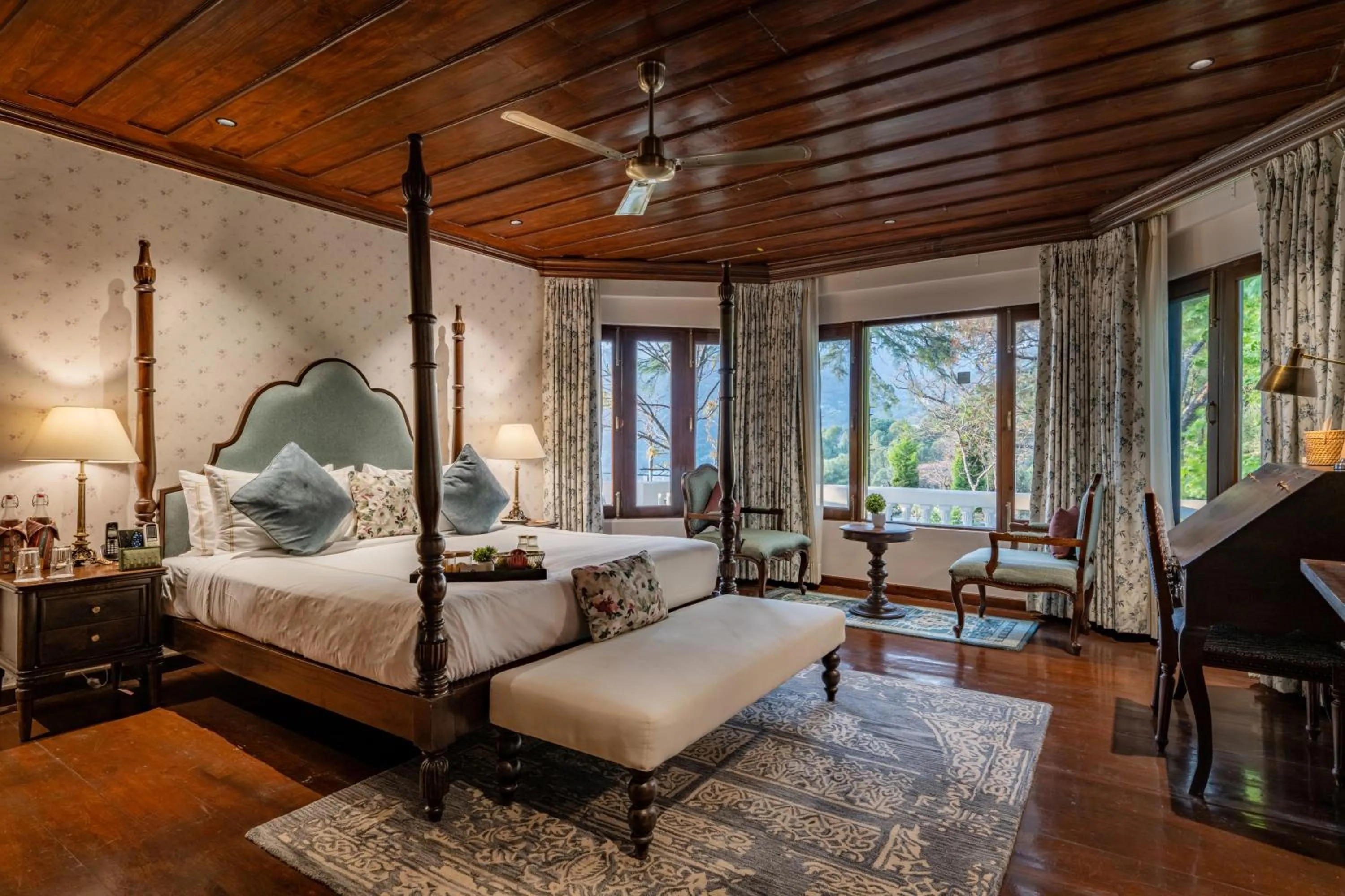 Photo of the whole room, Bed in Brij Anayra Dharamshala - A Himalayan Luxury Retreat