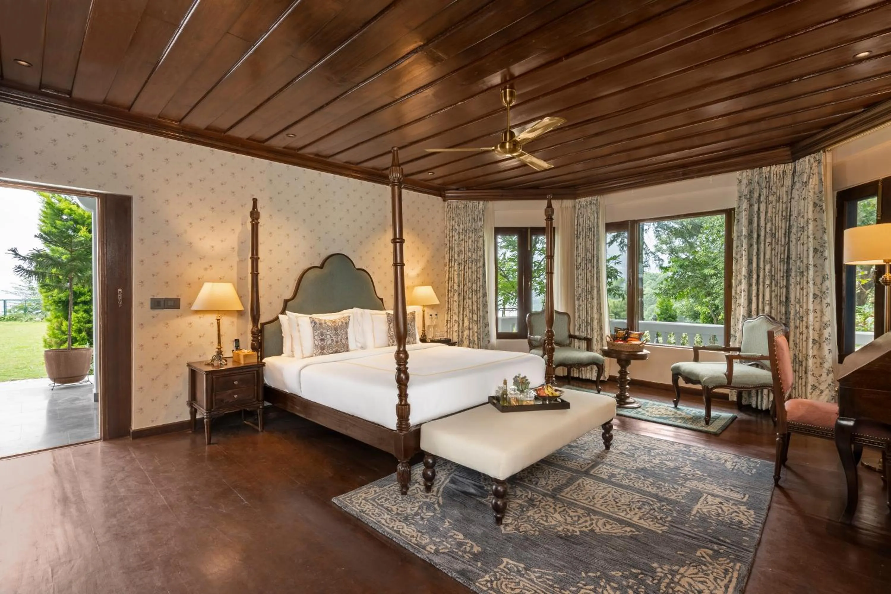 Photo of the whole room, Bed in Brij Anayra Dharamshala - A Himalayan Luxury Retreat