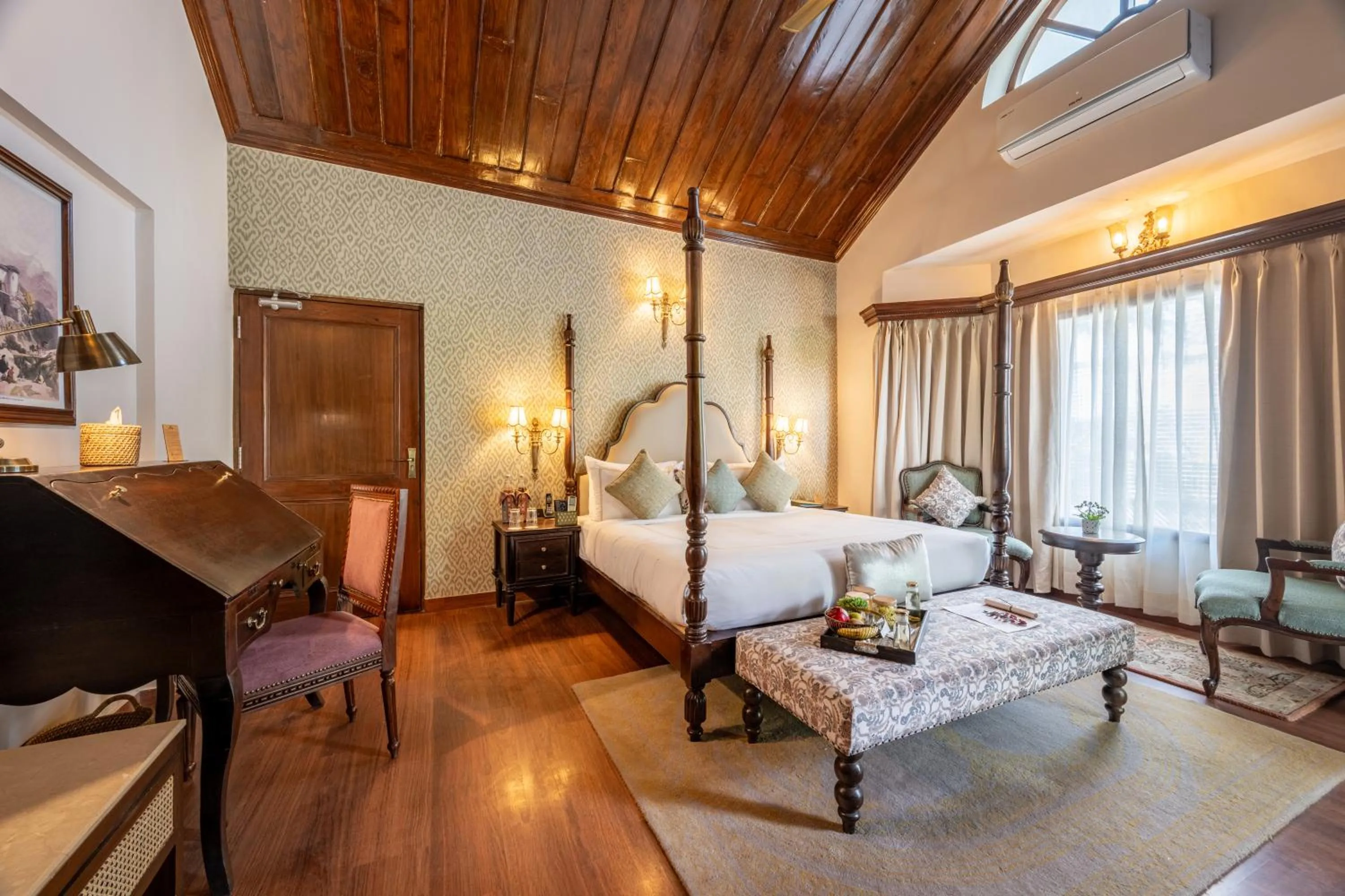 Photo of the whole room, Bed in Brij Anayra Dharamshala - A Himalayan Luxury Retreat