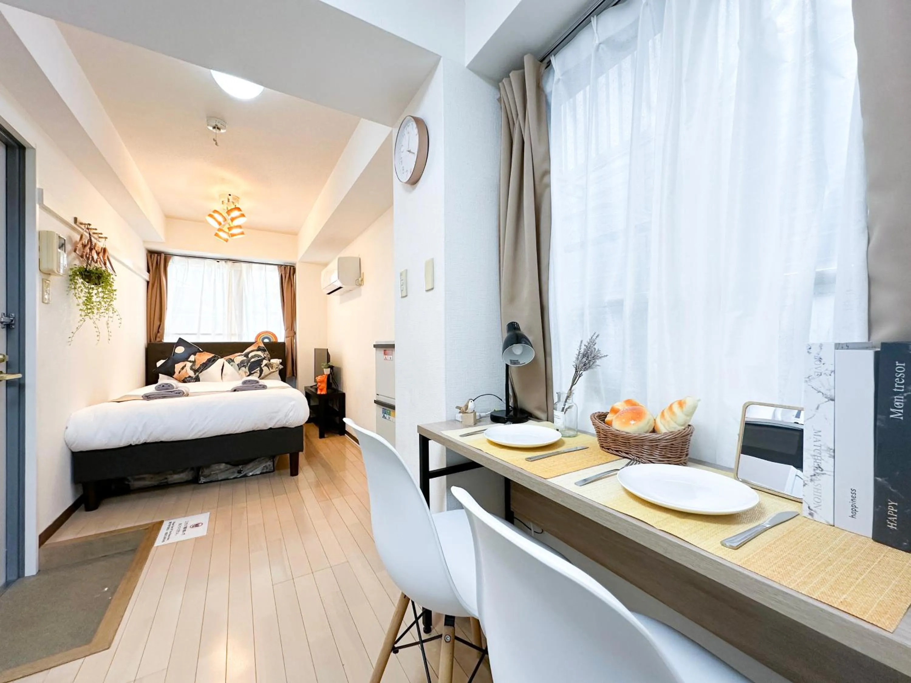 Bed in nestay apartment tokyo itabashi