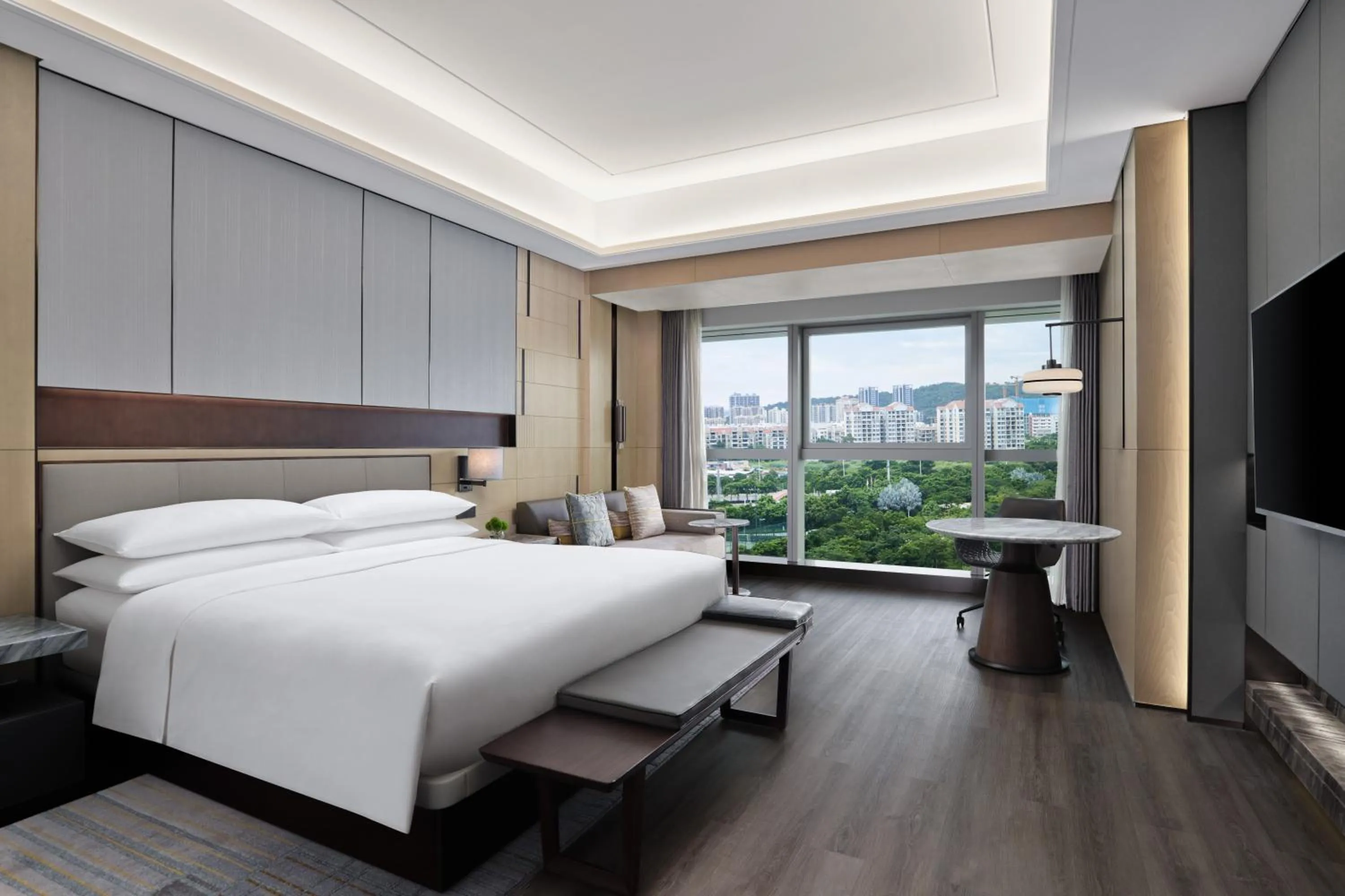 View (from property/room), Bed in Zhuhai Marriott Hotel Jinwan