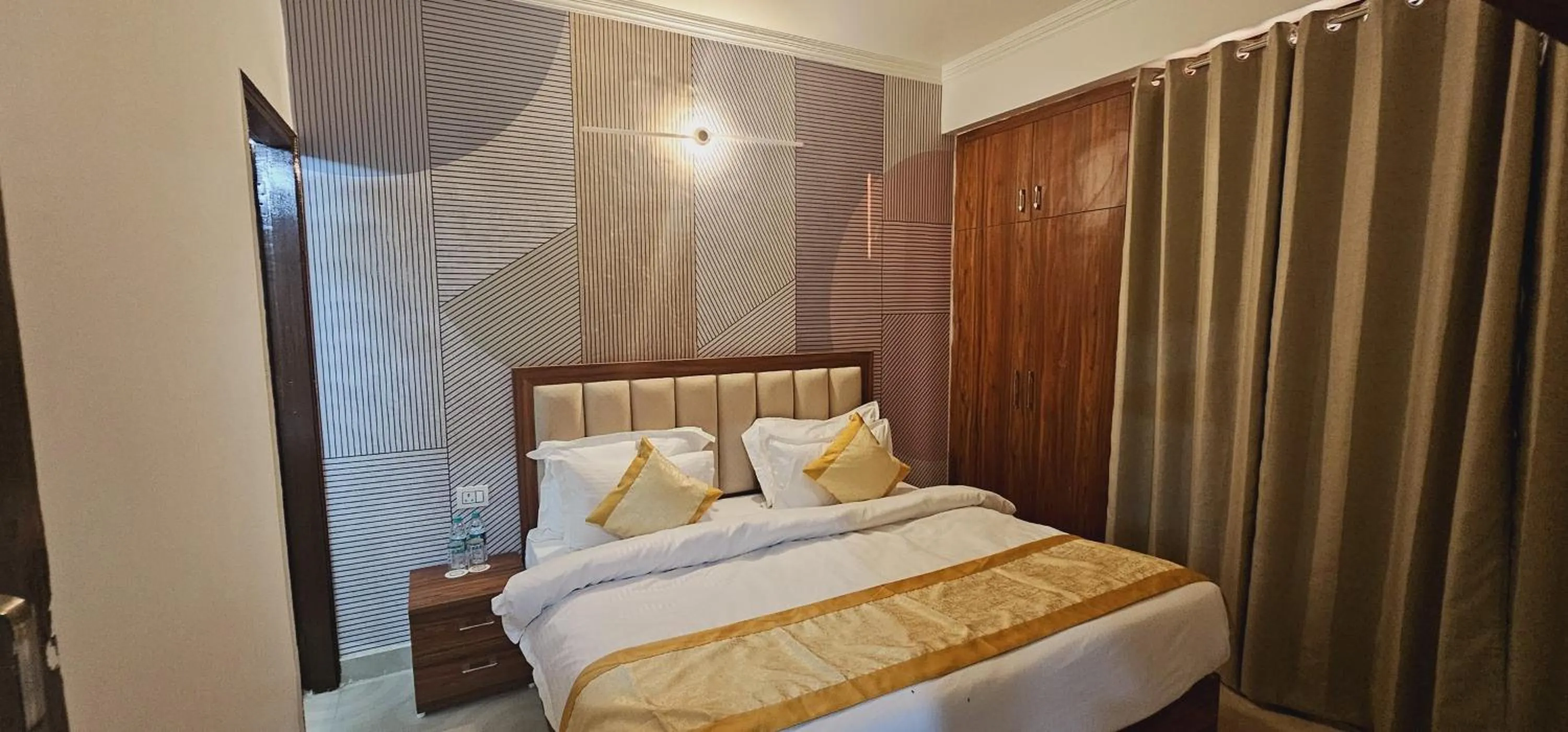 Bedroom, Bed in The Grand ND Resort- Kanha Tulsi Heights Behind Prem Mandir