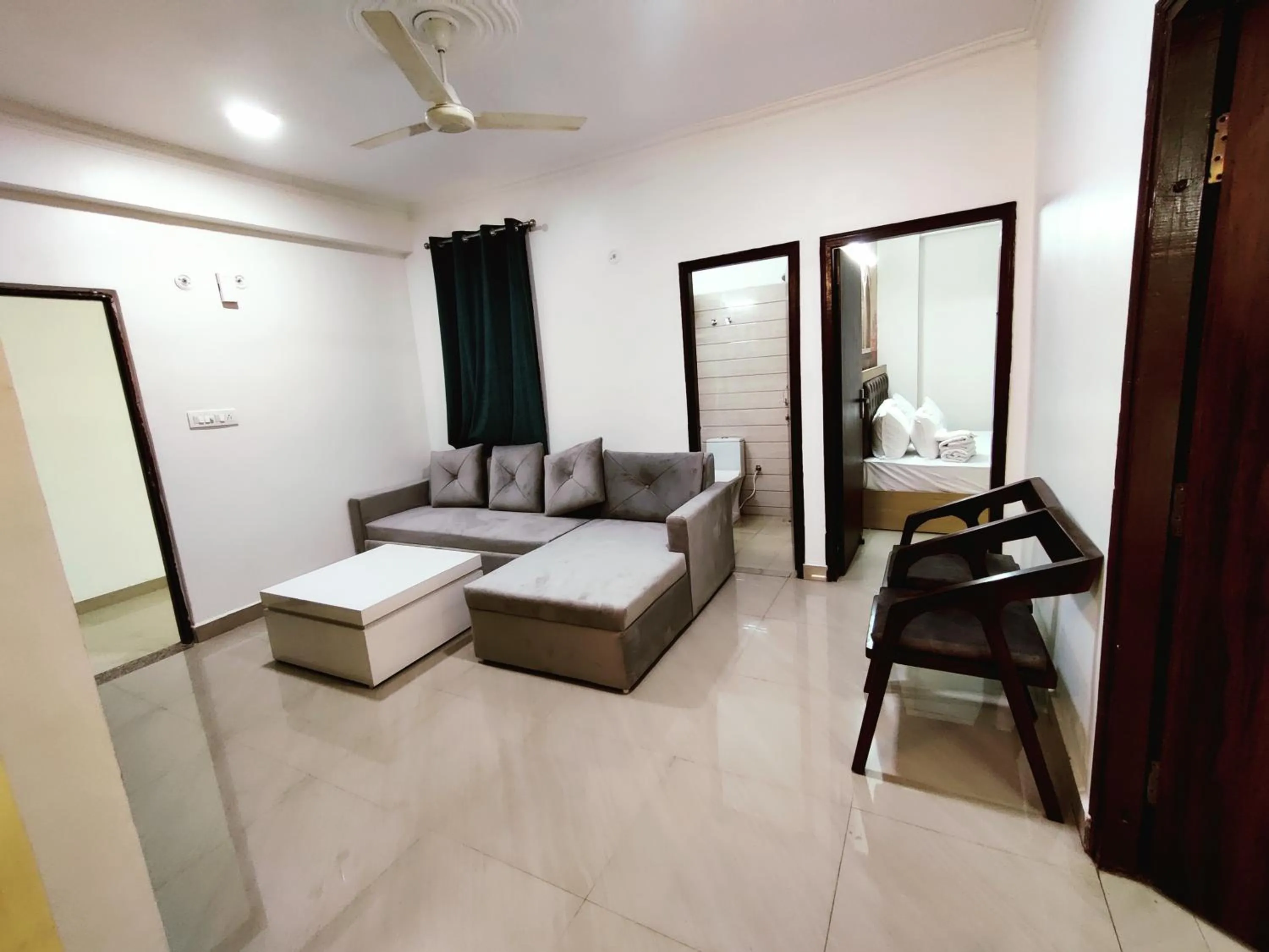 Living room, Bed in The Grand ND Resort- Kanha Tulsi Heights Behind Prem Mandir