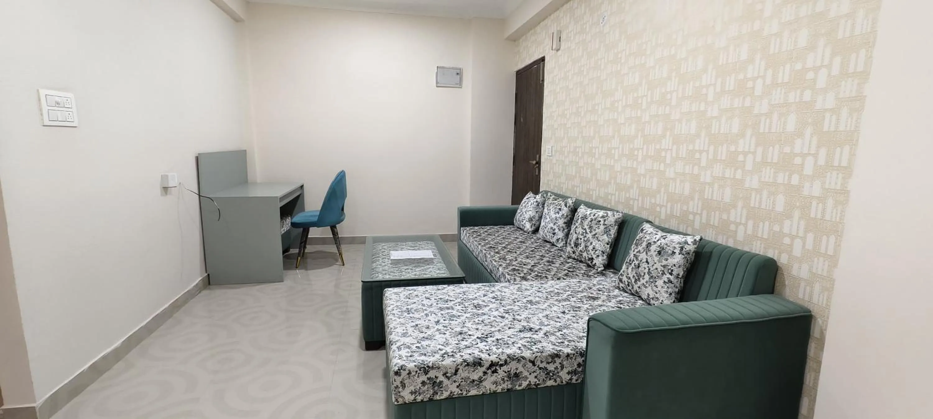 Living room in The Grand ND Resort- Kanha Tulsi Heights Behind Prem Mandir