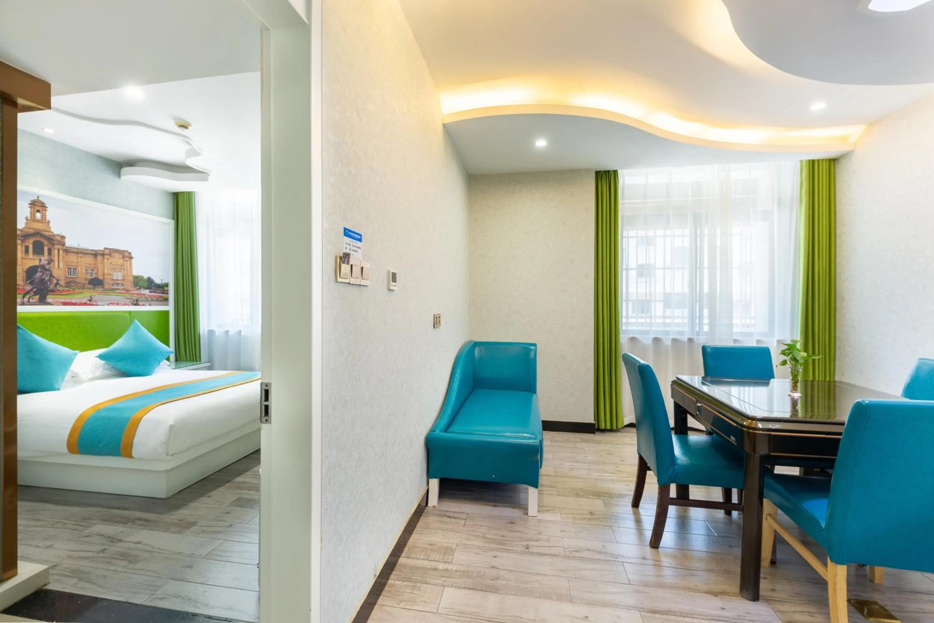 Bed in Yiwu Defeng Hotel