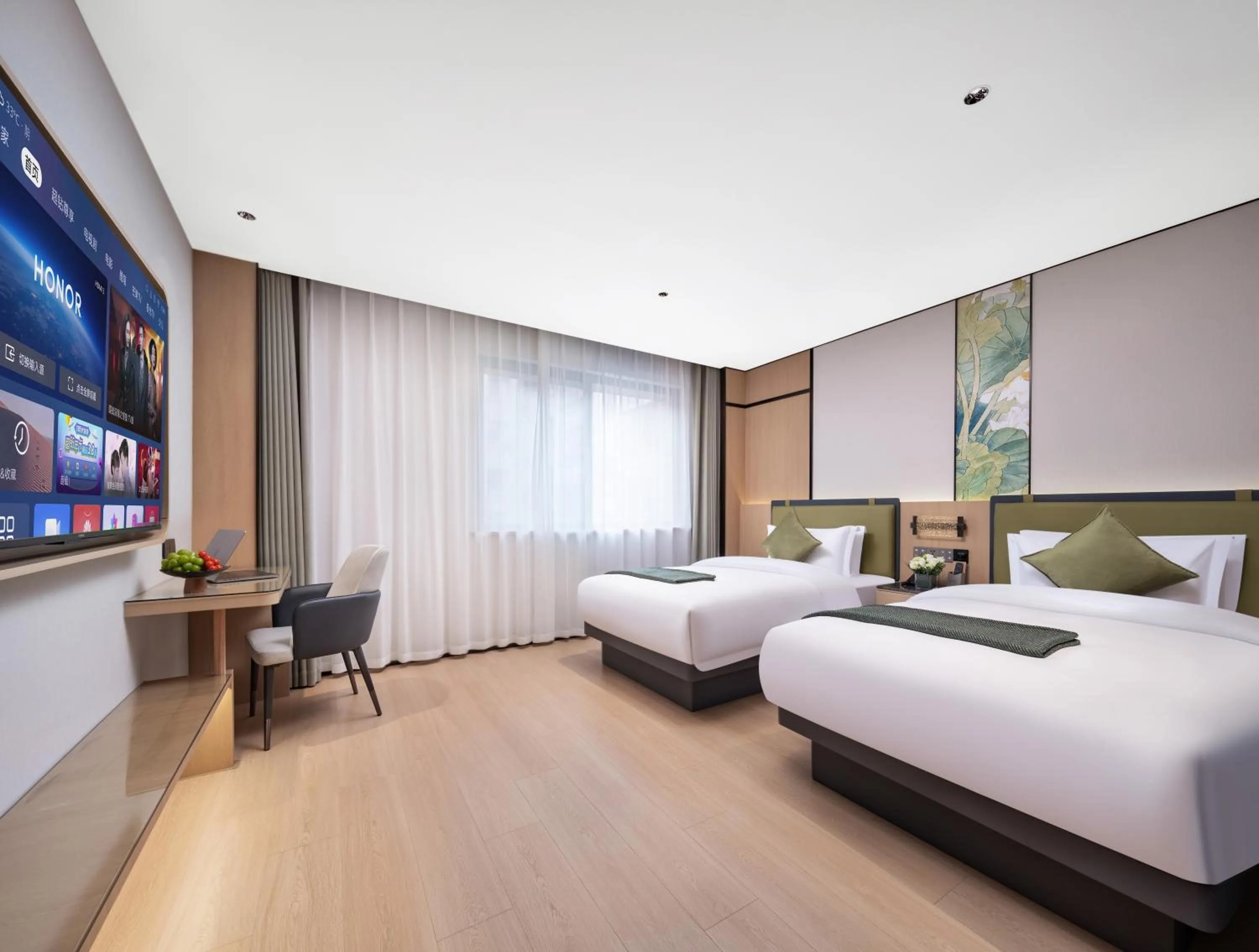 Bed in Yiwu Defeng Hotel