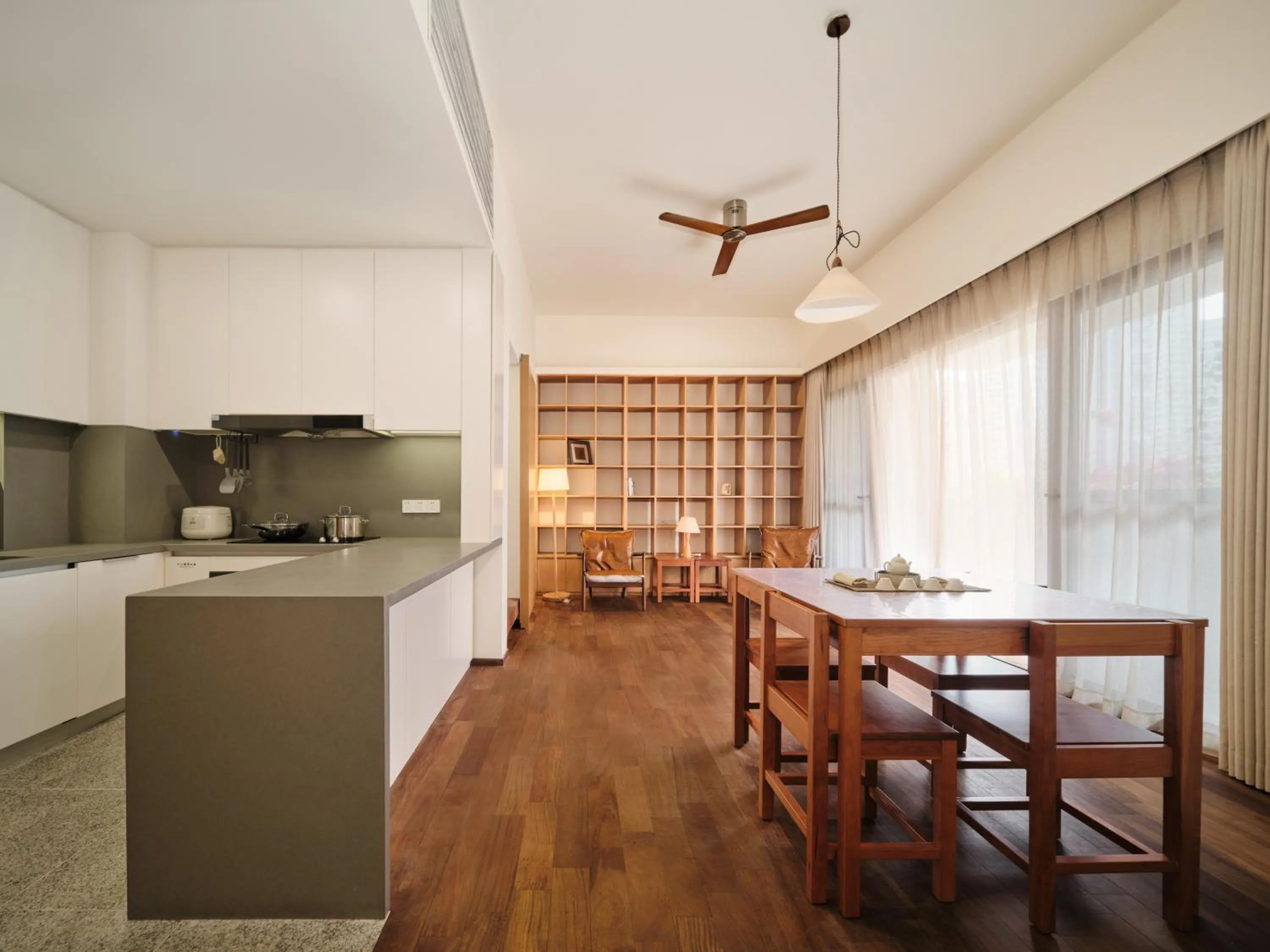 Living room in Wutong Hotel Apartment Bao'an Center