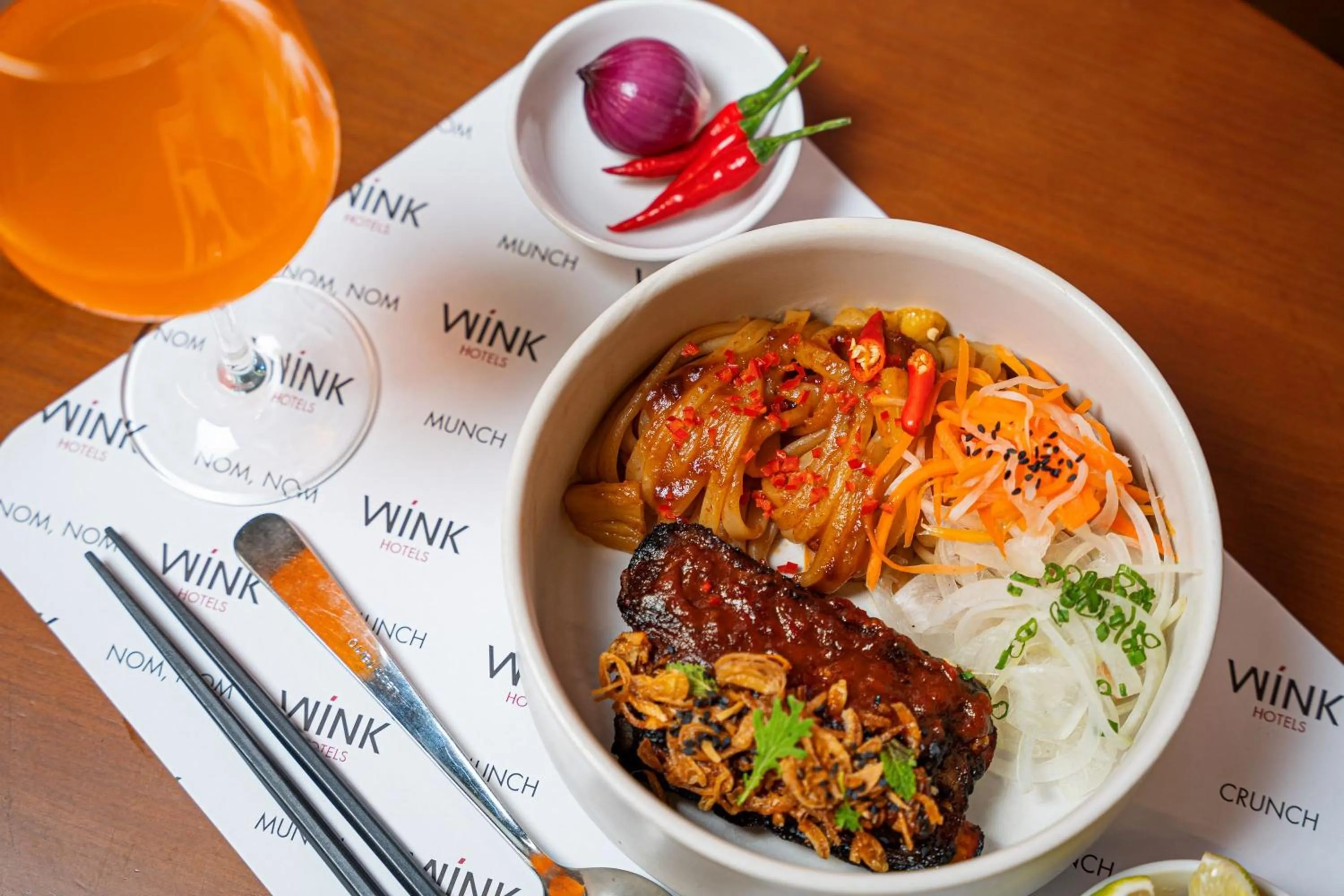 Food and drinks in Wink Hotel Tuy Hoa Beach - 24hrs Stay & Rooftop Pool Bar