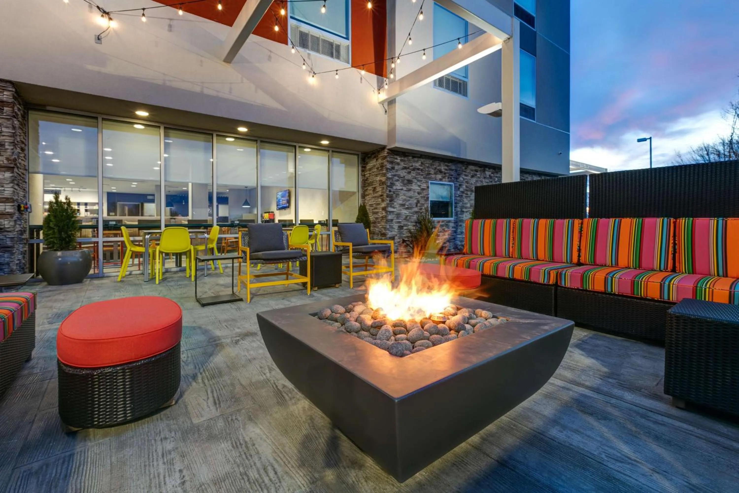 Patio in Home2 Suites By Hilton Tulsa Airport