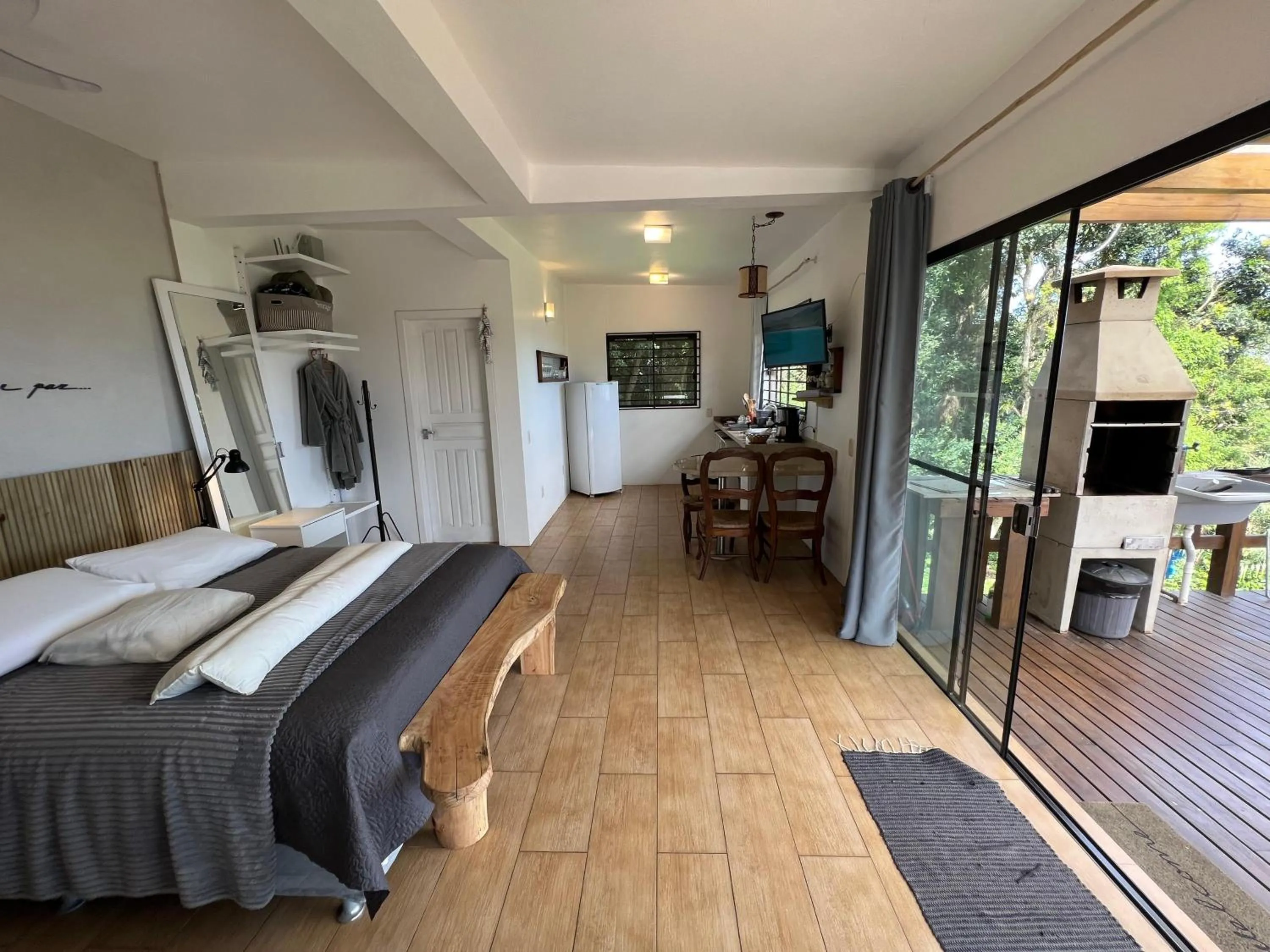 Bed in Chalés e Bangalôs Ibiraquera