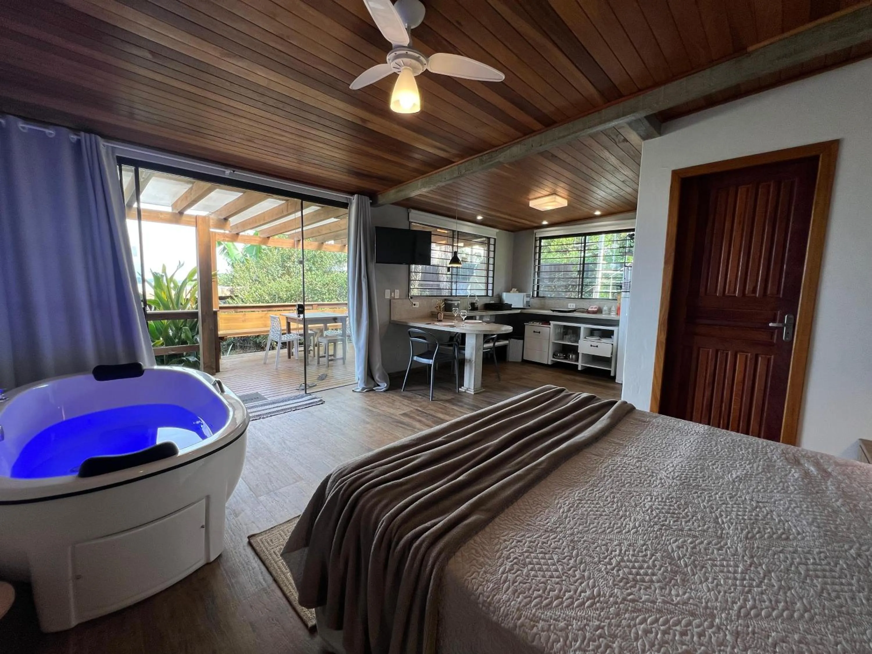 Bed in Chalés e Bangalôs Ibiraquera