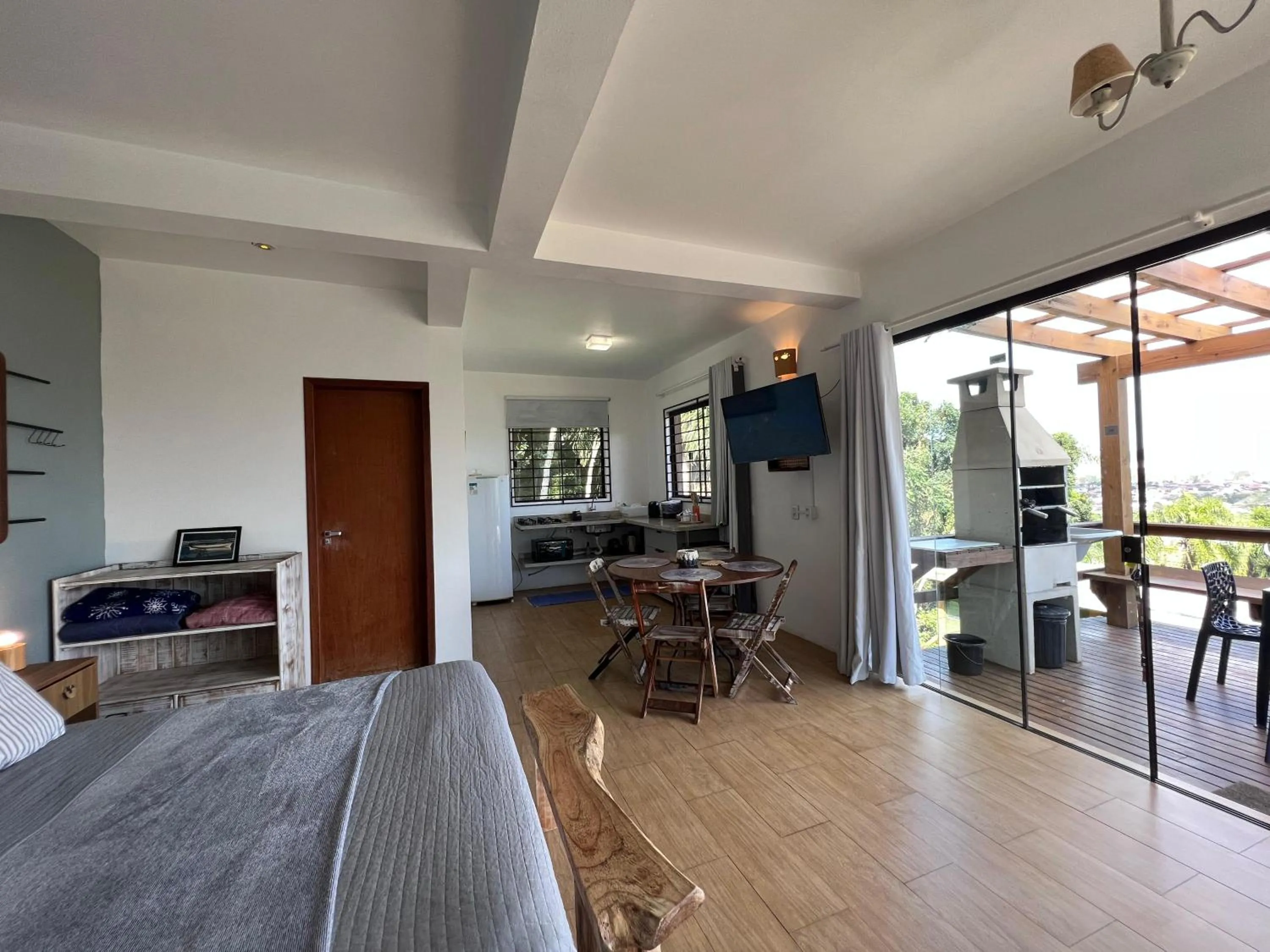 Bed in Chalés e Bangalôs Ibiraquera